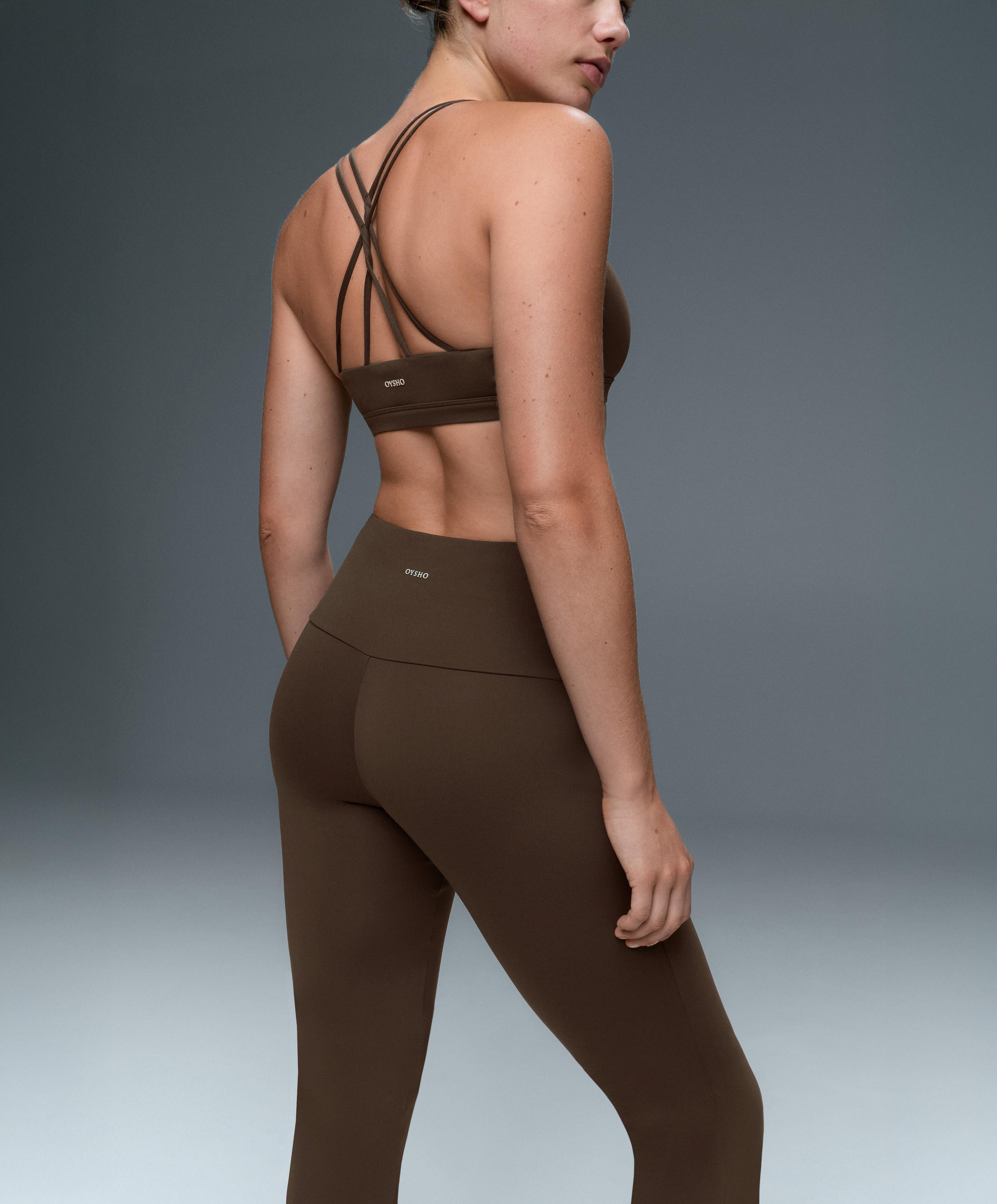 High-rise Comfortlux flare trousers — DARK BROWN
