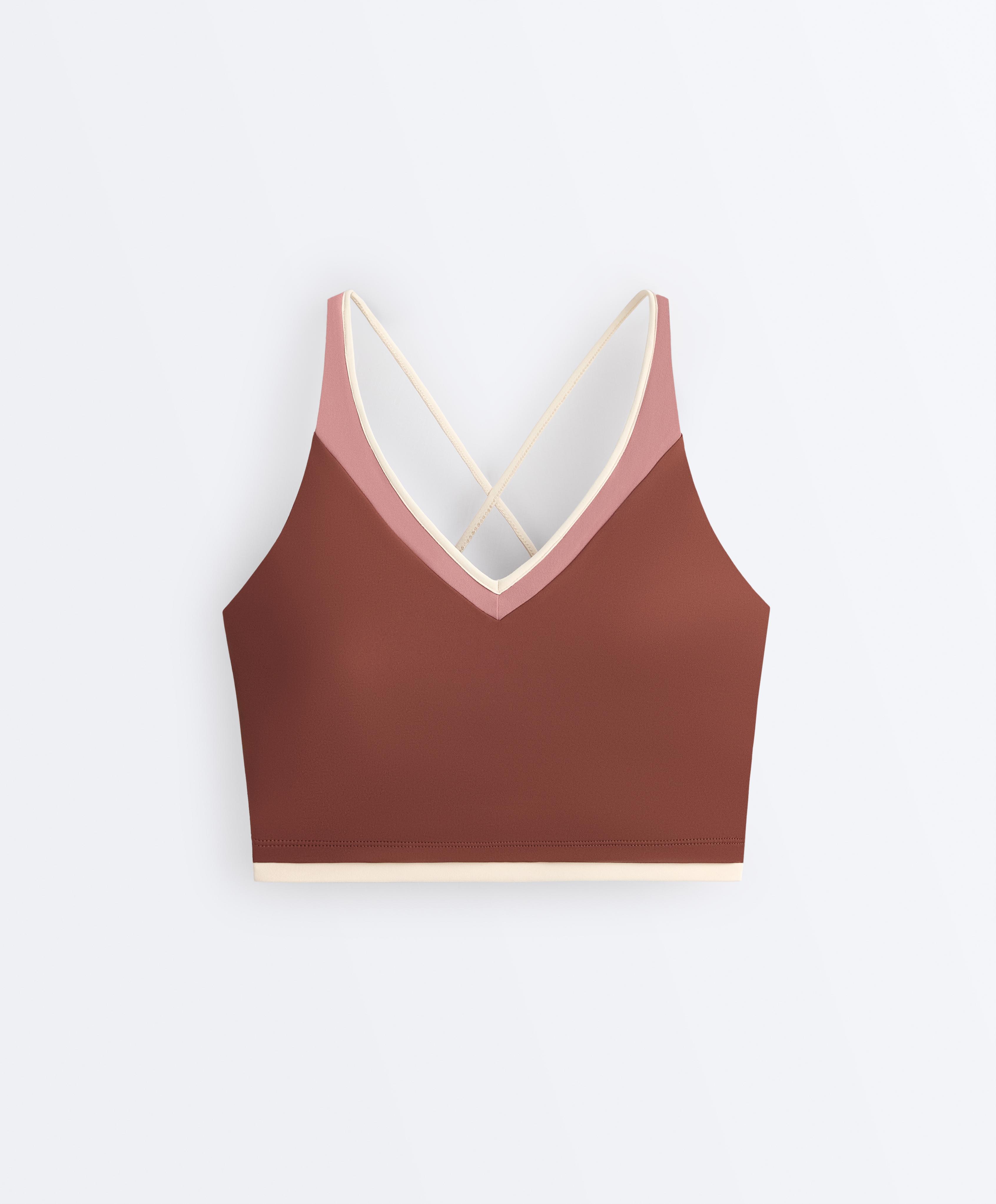 Comfortlux block tank top — MAHOGANY