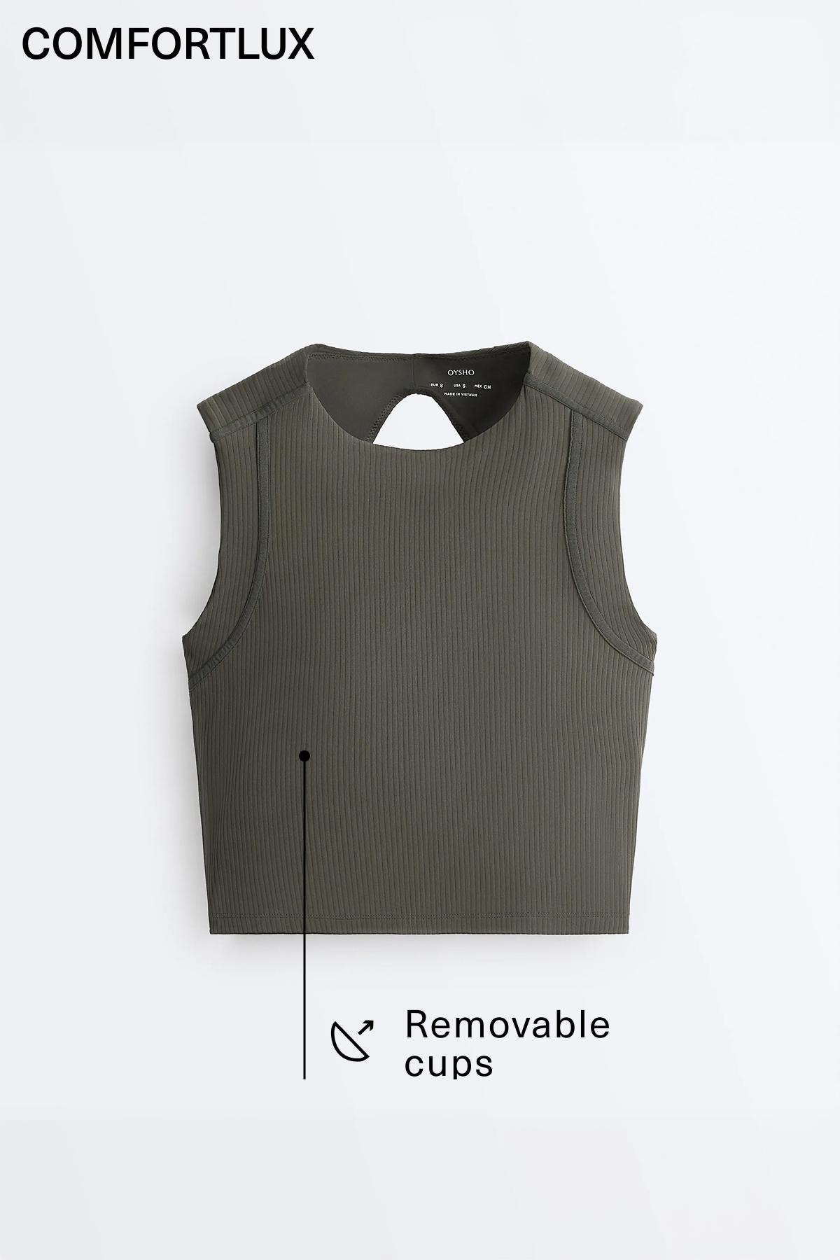 Sleeveless Rib Comfortlux Tank Top — GREEN