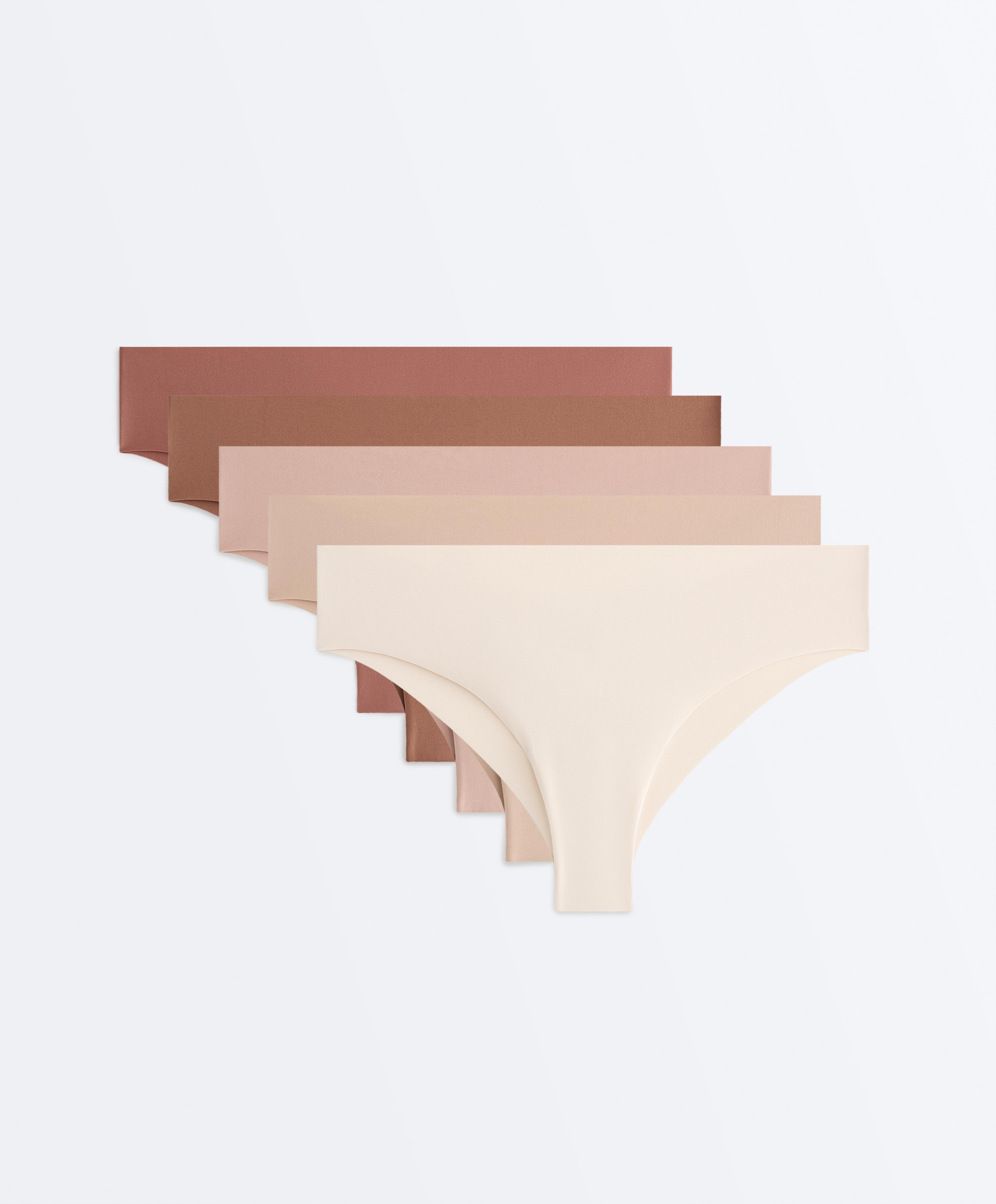 5 PANTONE™ invisible polyamide blend Brazilian briefs 5 PANTONE™ invisible polyamide blend Brazilian briefs