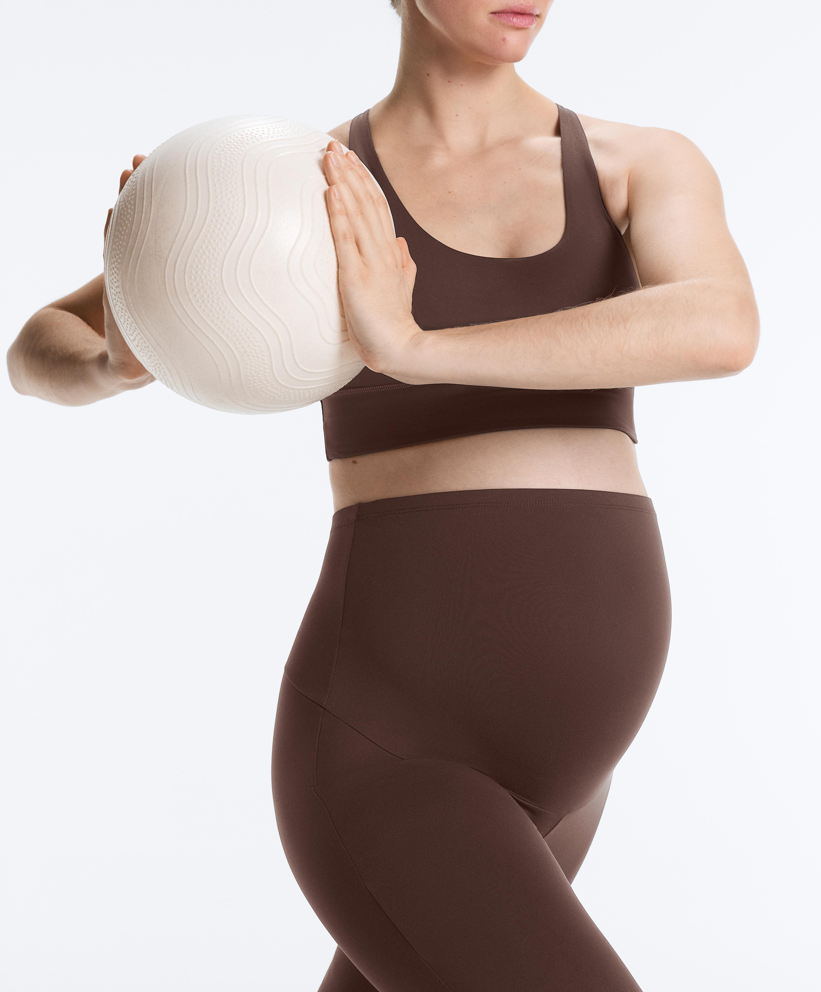Maternity Comfortlux flare trousers — BROWN