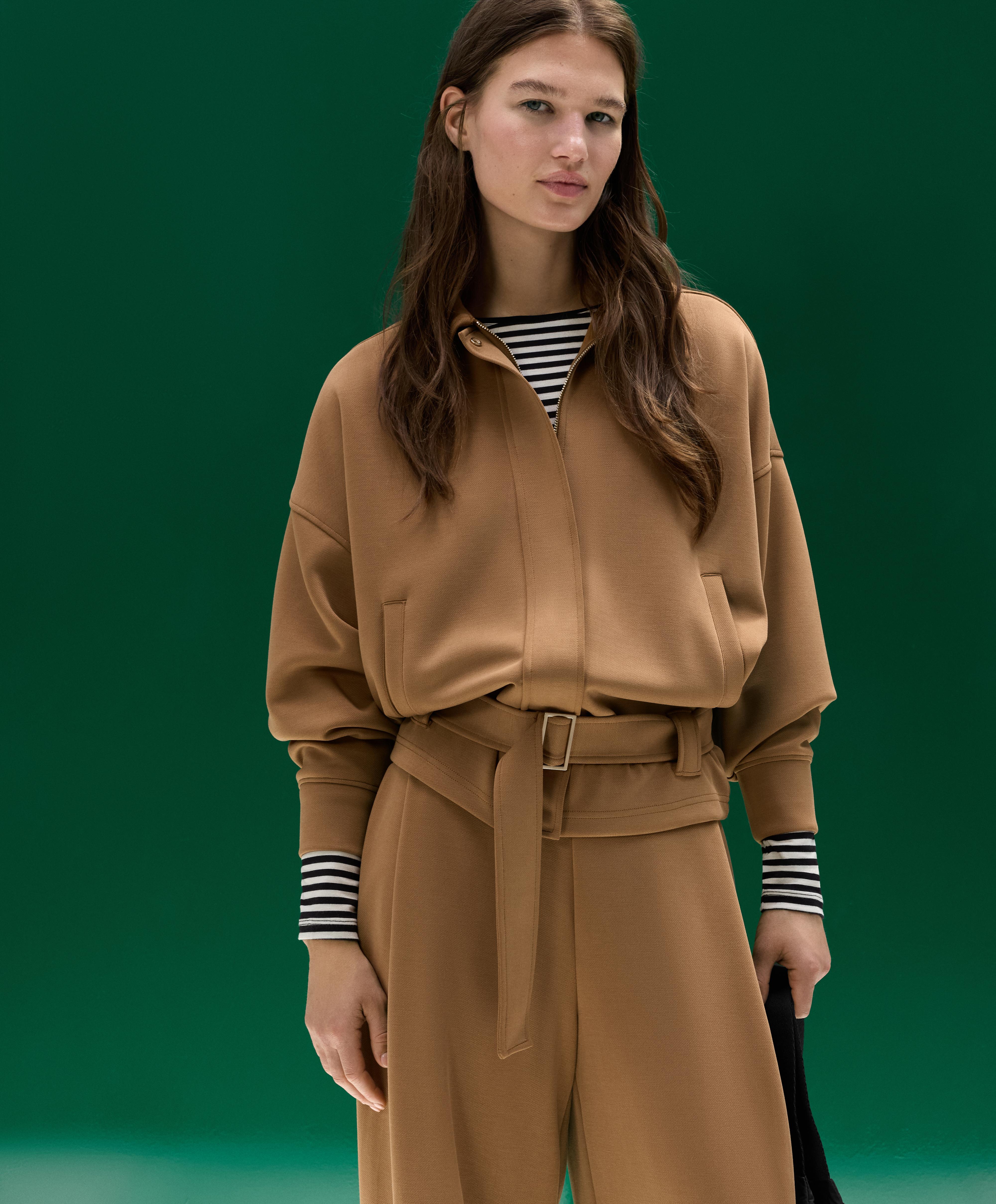 Kemerli twill Utility ceket