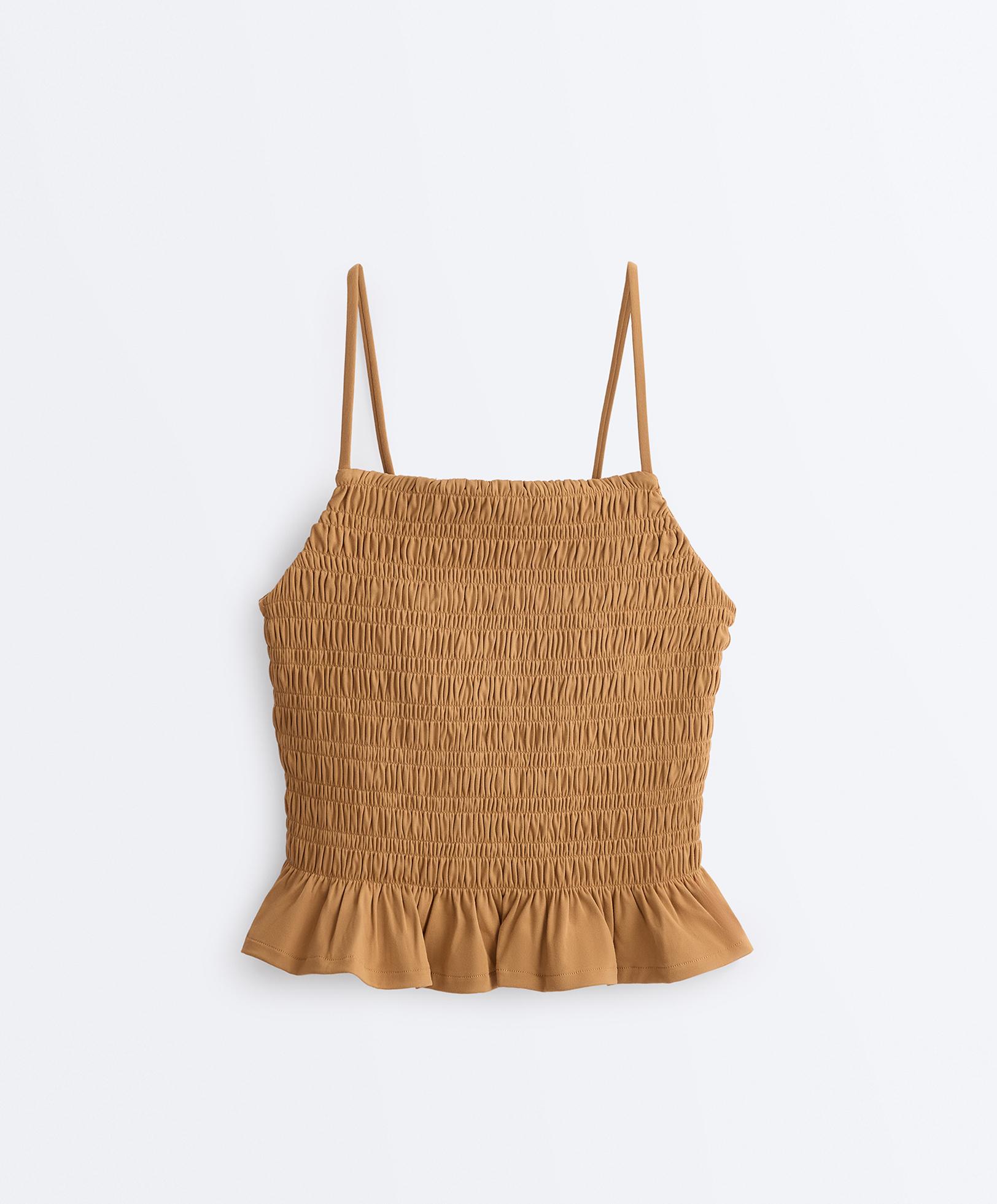 Comfortlux smock tank top — MUSTARD