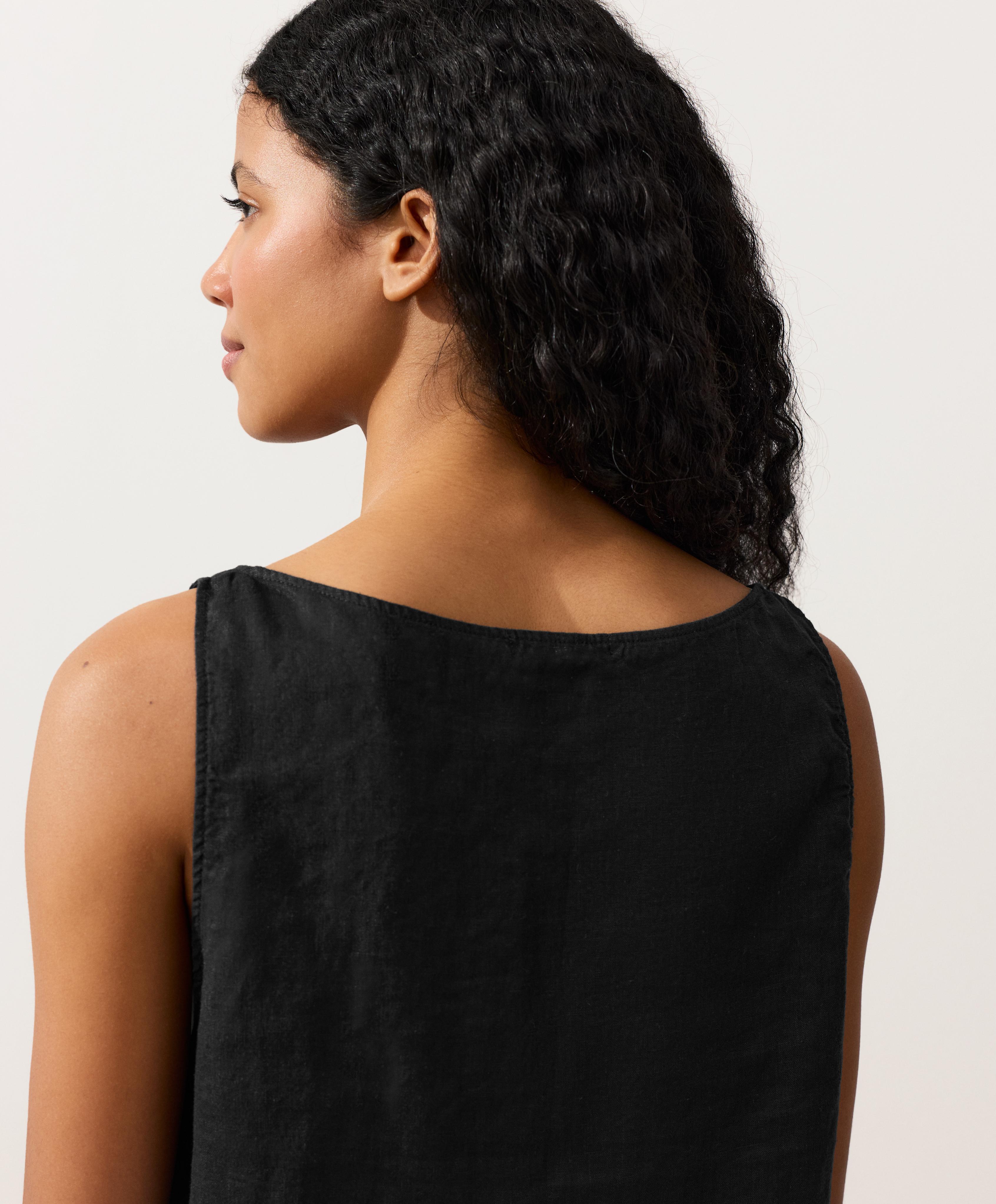 100% linen square Top