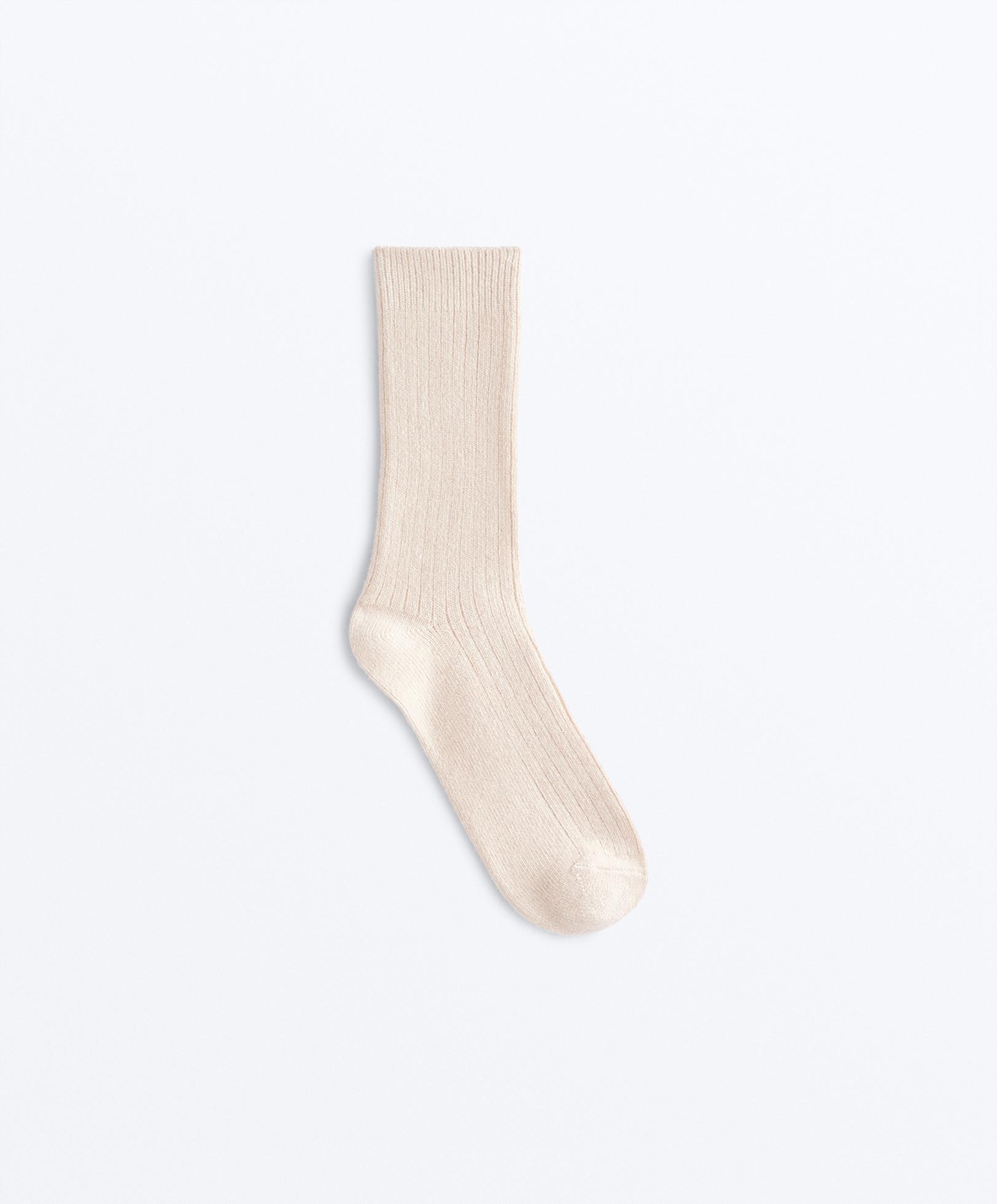 Classic socks 15% cashmere 10% wool — STONE               