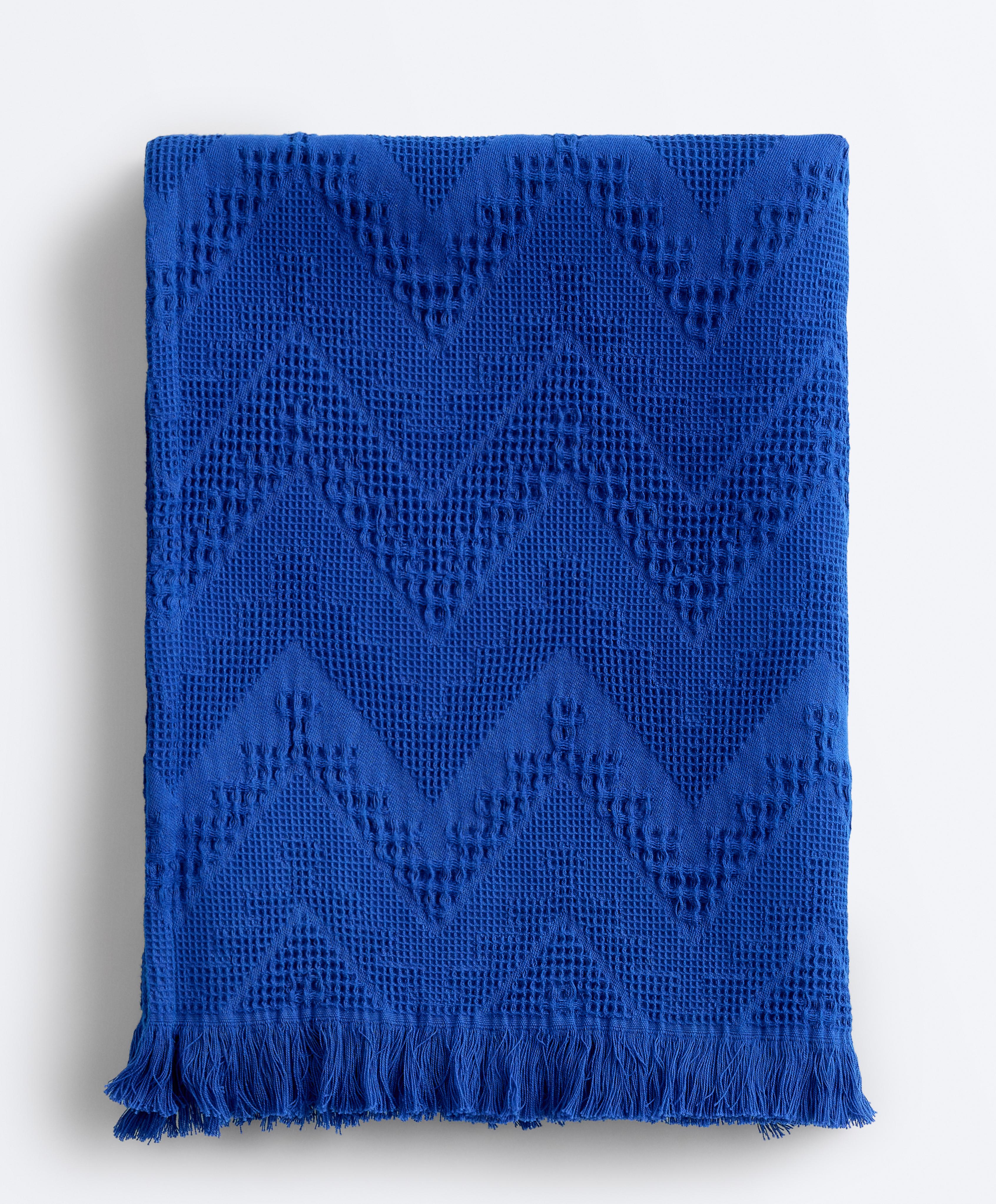 Serviette 100 % coton motif zigzag Serviette 100 % coton motif zigzag