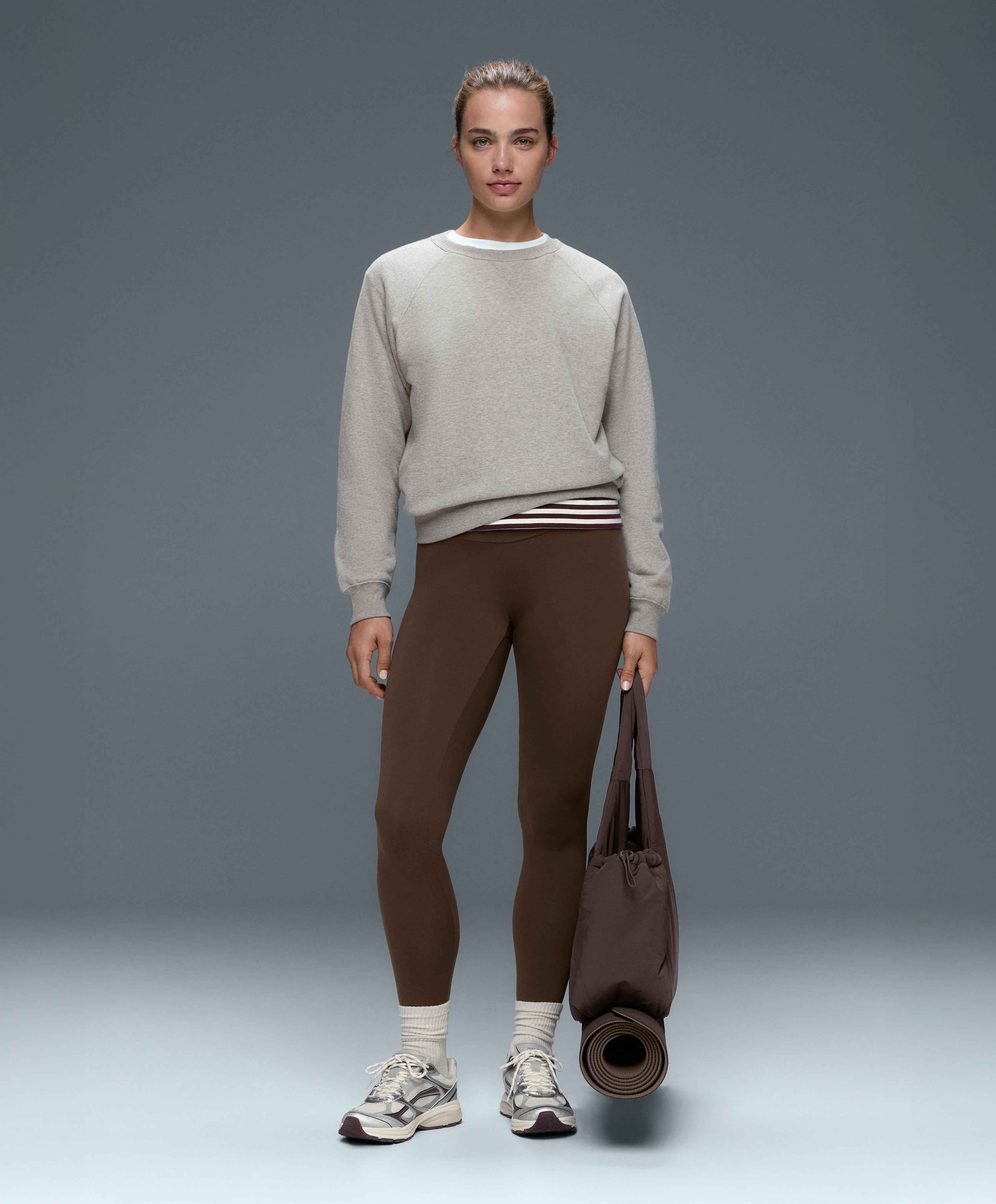 Comfortlux high-waisted ankle-length leggings — DARK BROWN