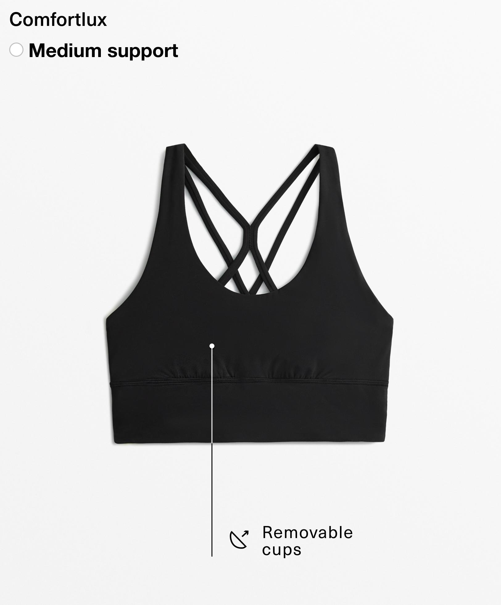 Medium-support Comfortlux sports bra with cups