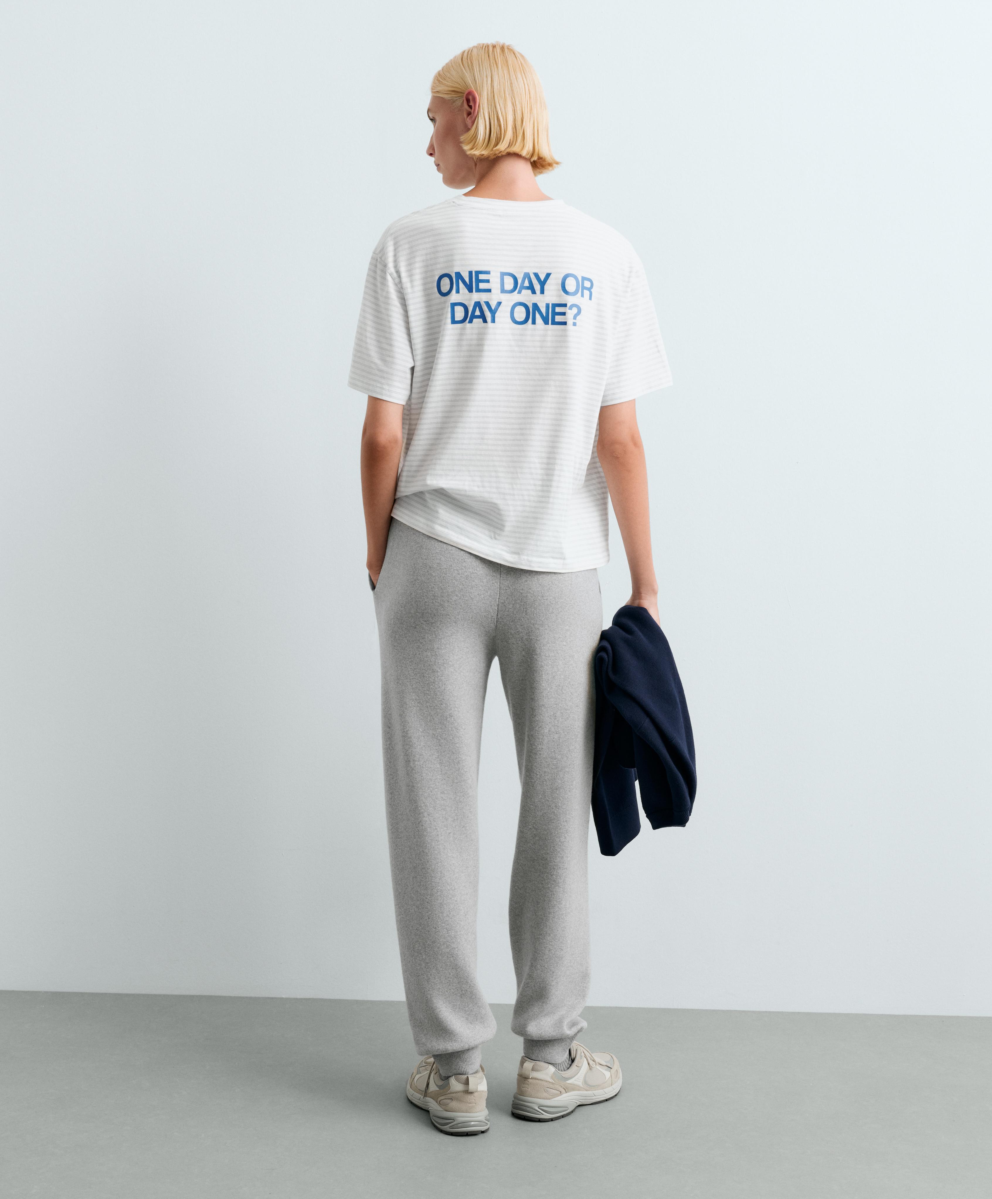 Cotton-blend knit joggers — PALE GREY