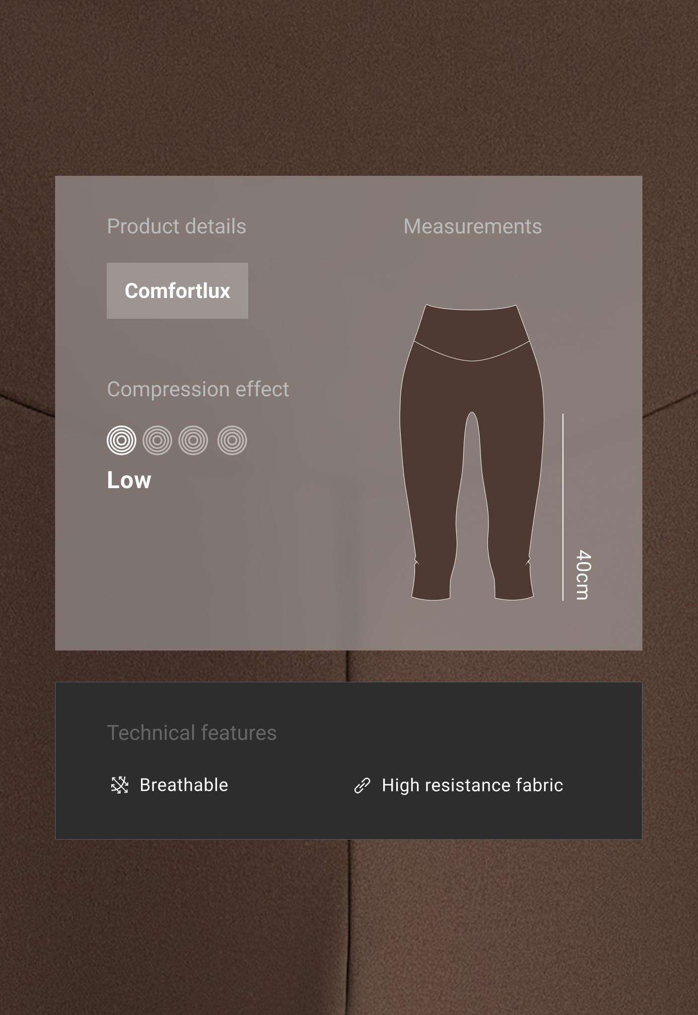 Comfortlux high-rise 40cm knee-length leggings