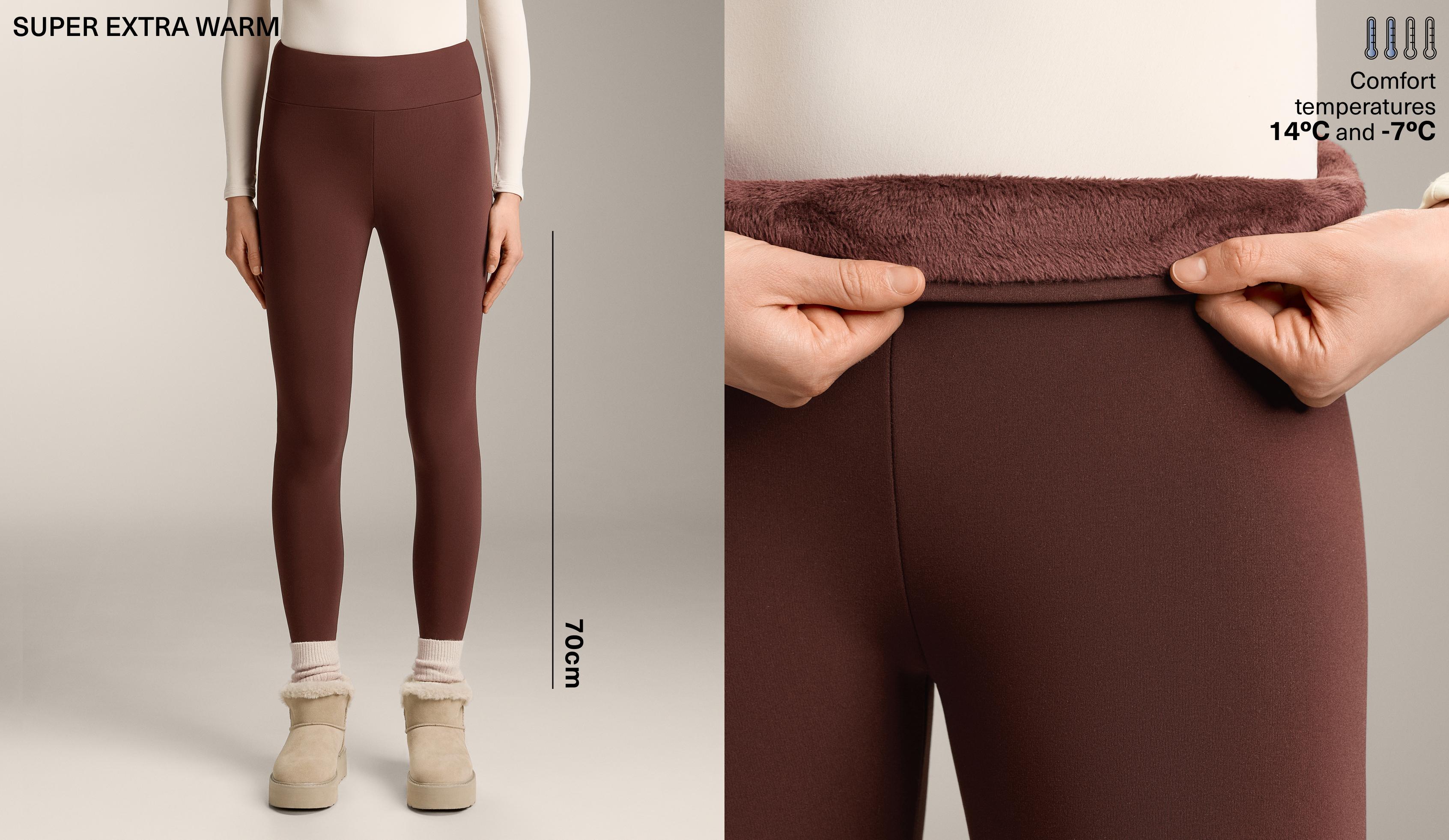 Κολάν με μήκος μέχρι τον αστράγαλο high rise super extra warm seamless 70 cm