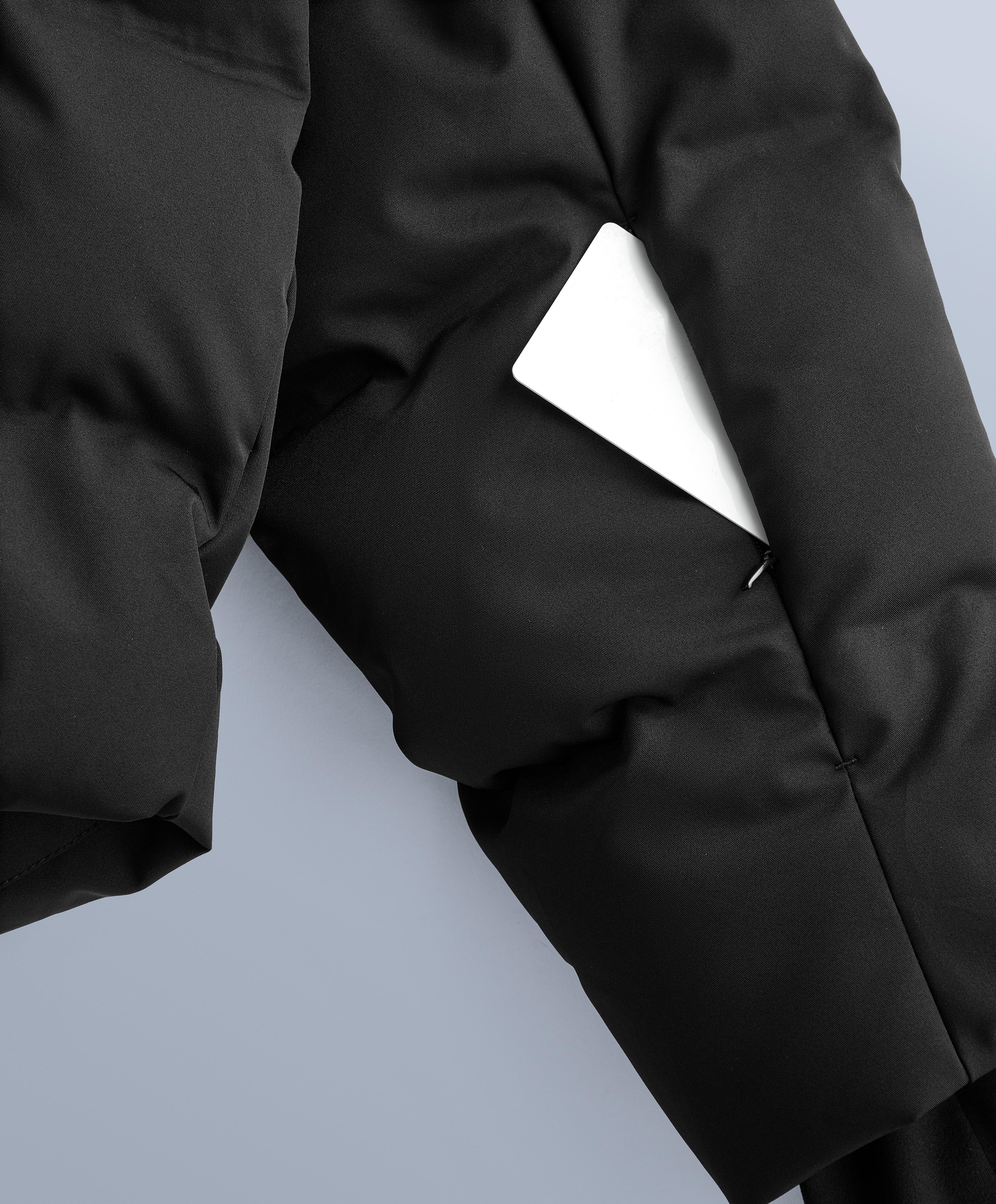 MINARDI PIUME SKI water-resistant 80% down and 20% feather jacket — BLACK