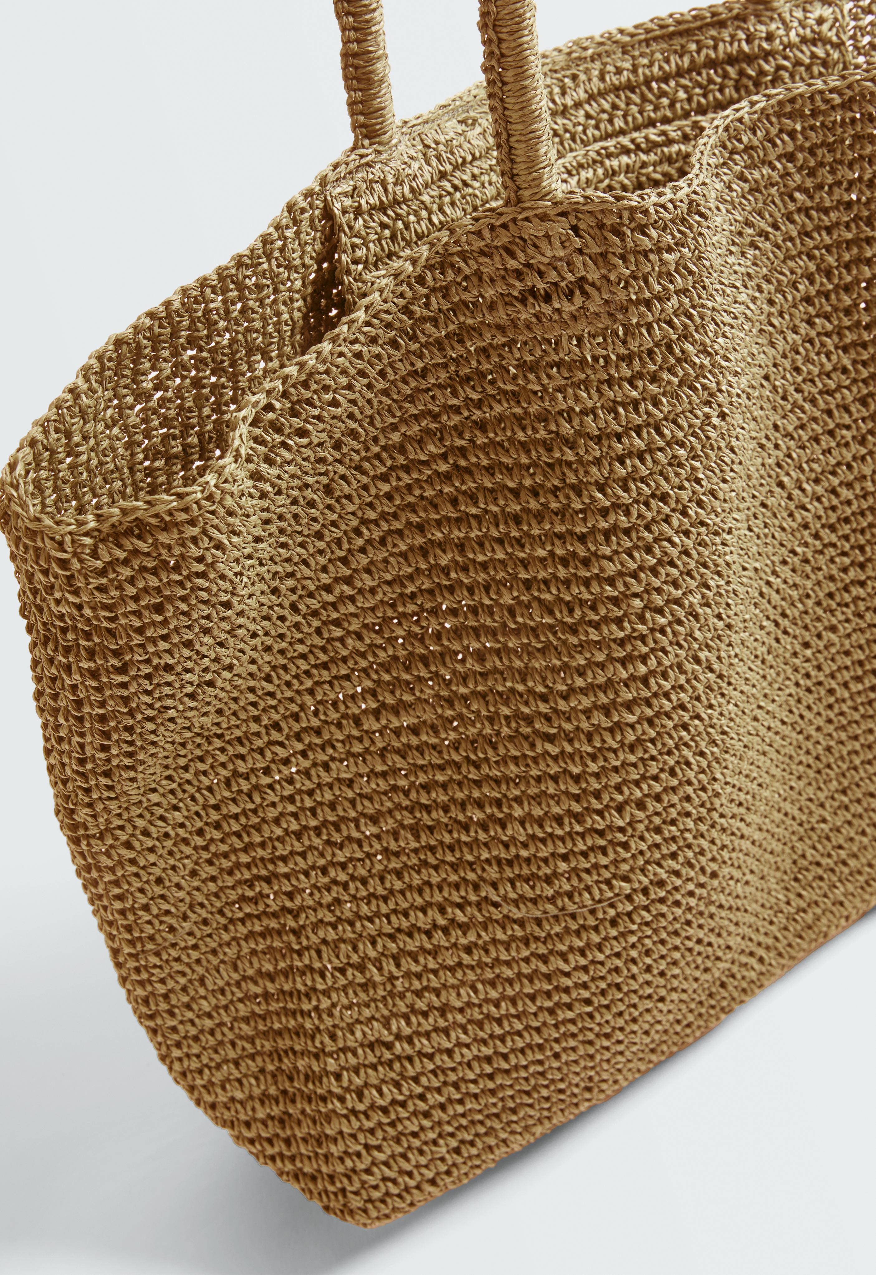 Woven paper shopper — NATURAL