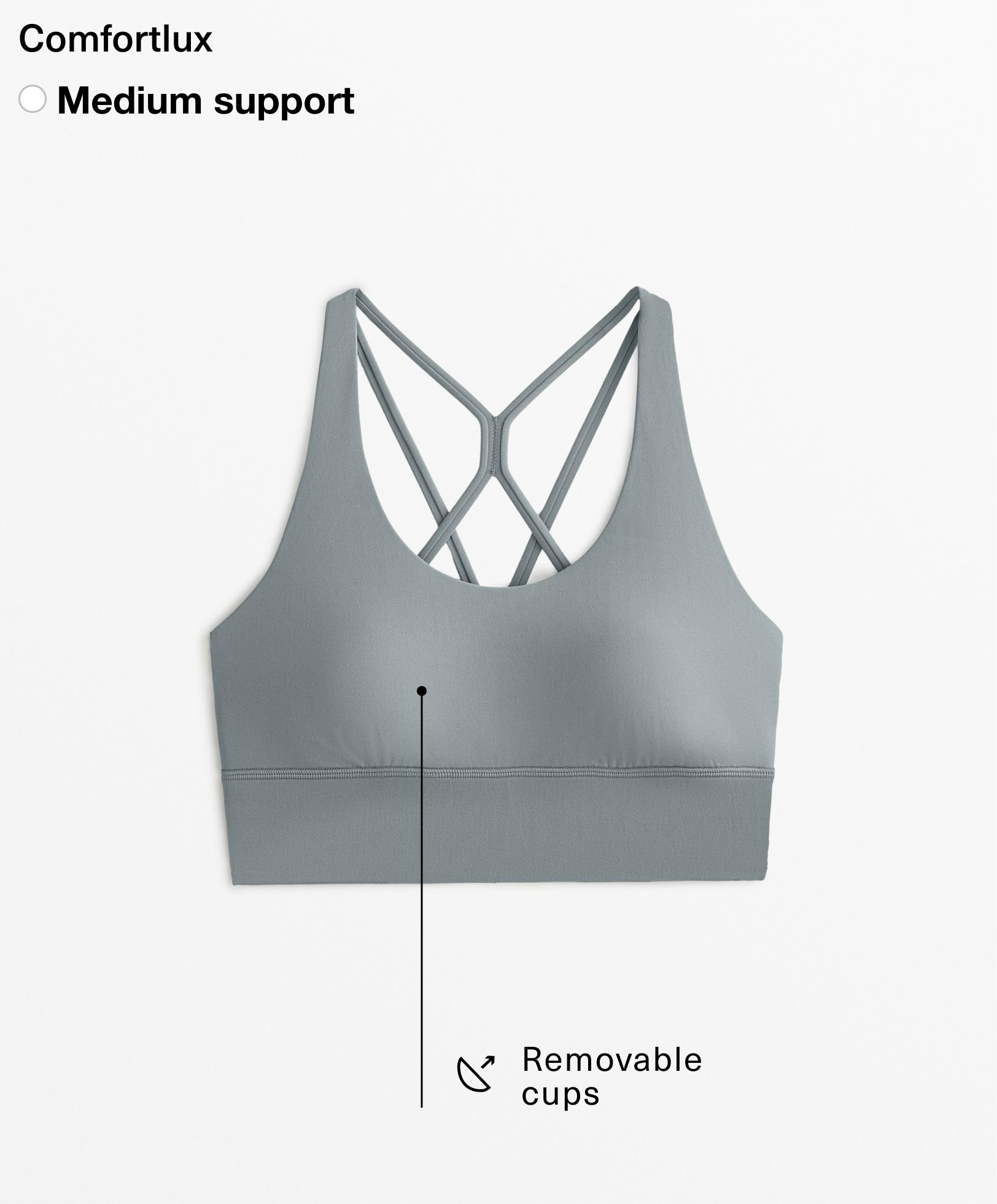 Sutiã de desporto comfortlux com suporte médio e copas Sutiã de desporto comfortlux com suporte médio e copas