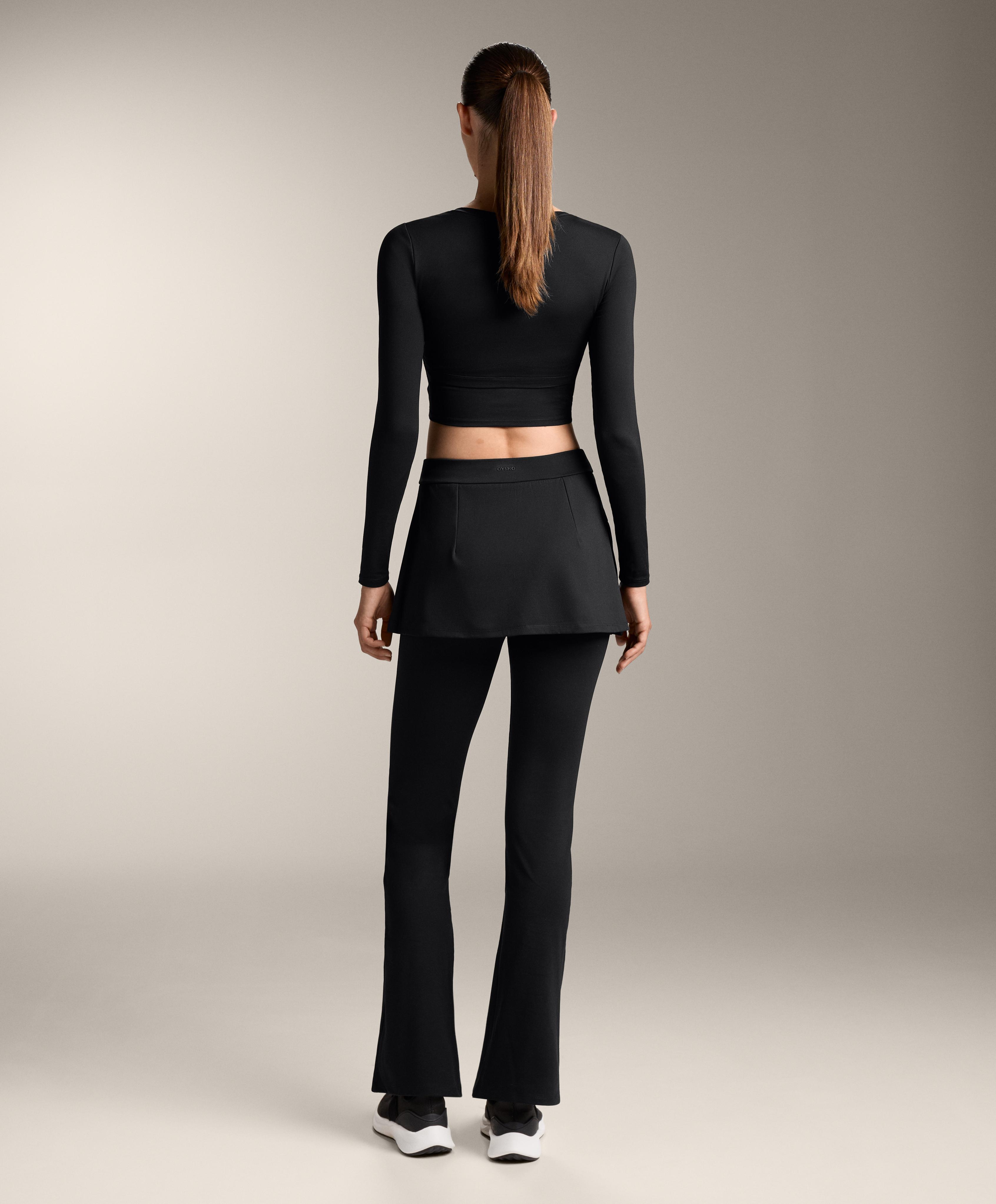 Black high rise flare comfortlux total look - Sale