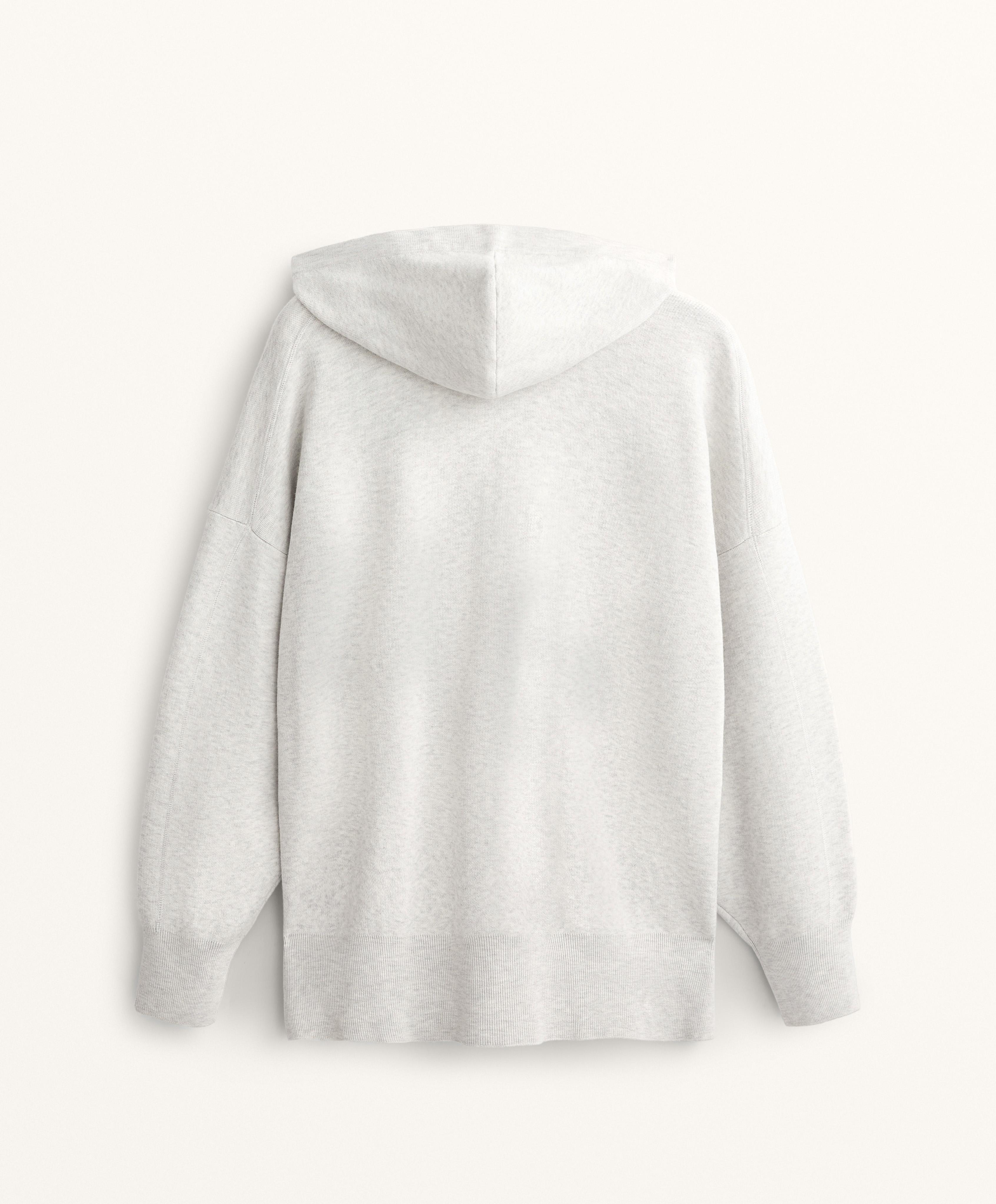 Long knit hooded jacket | OYSHO México