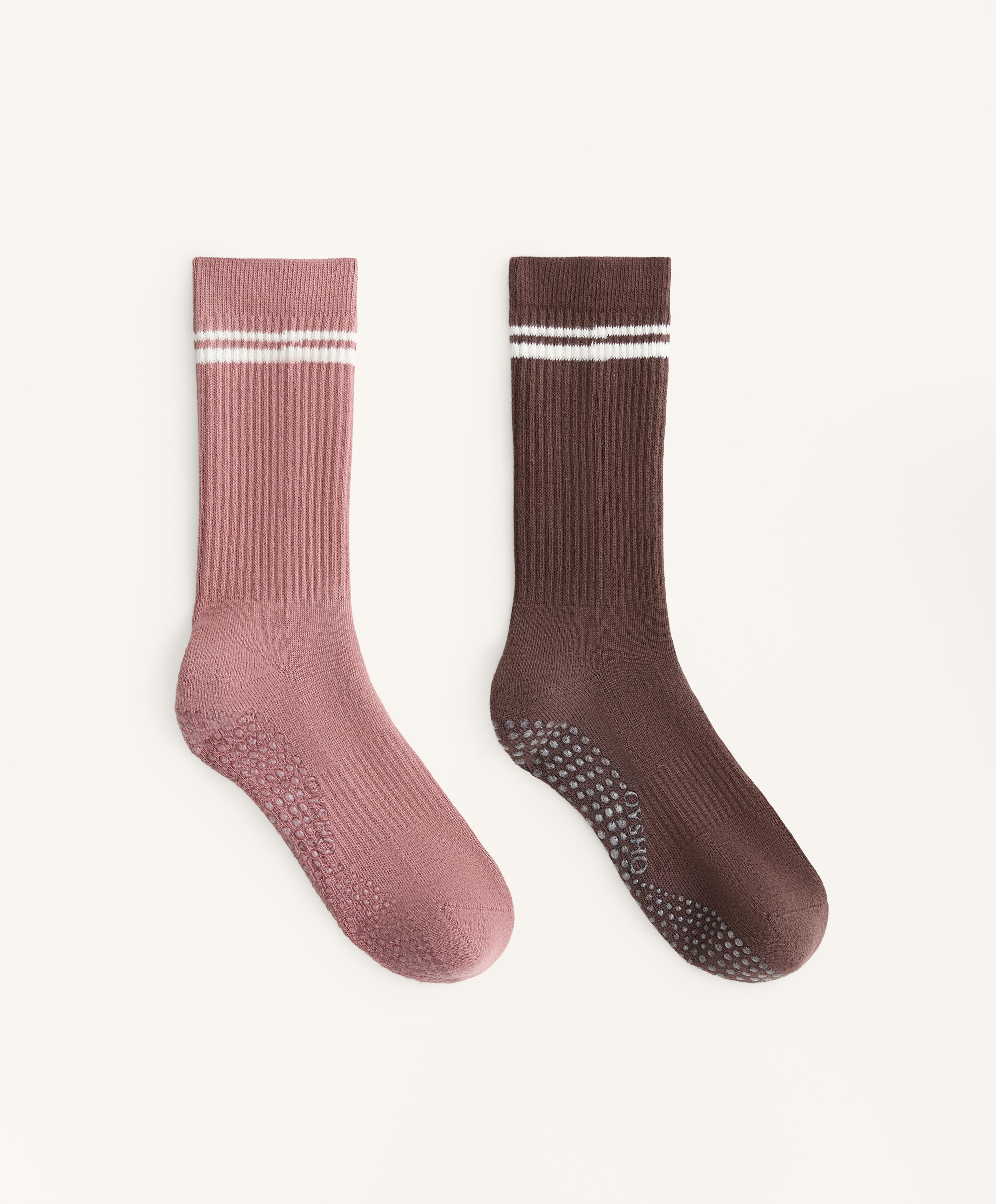 2 pairs of Classic cotton blend yoga and Pilates socks 2 pairs of Classic cotton blend yoga and Pilates socks