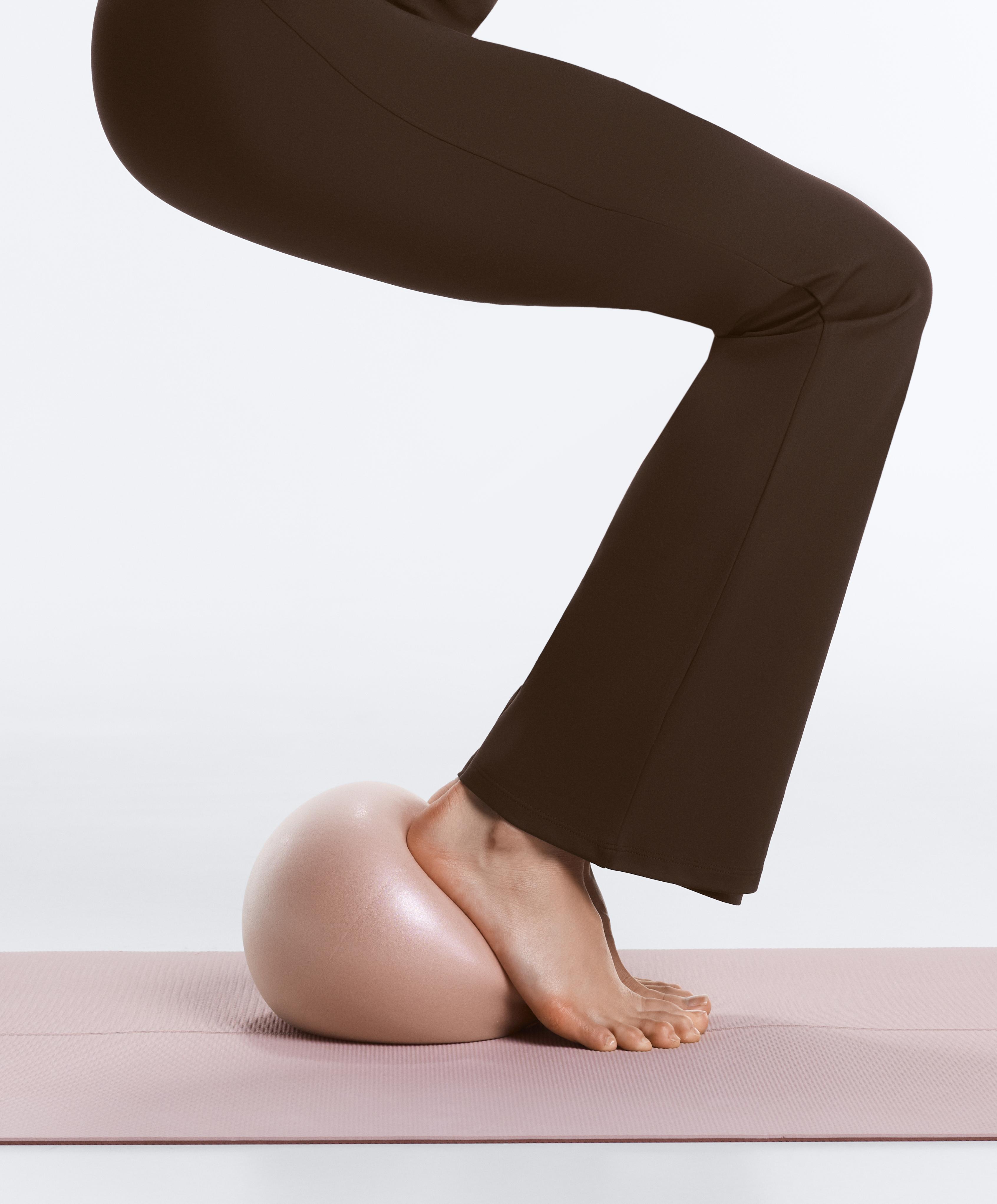 High-rise Comfortlux flare trousers — DARK BROWN