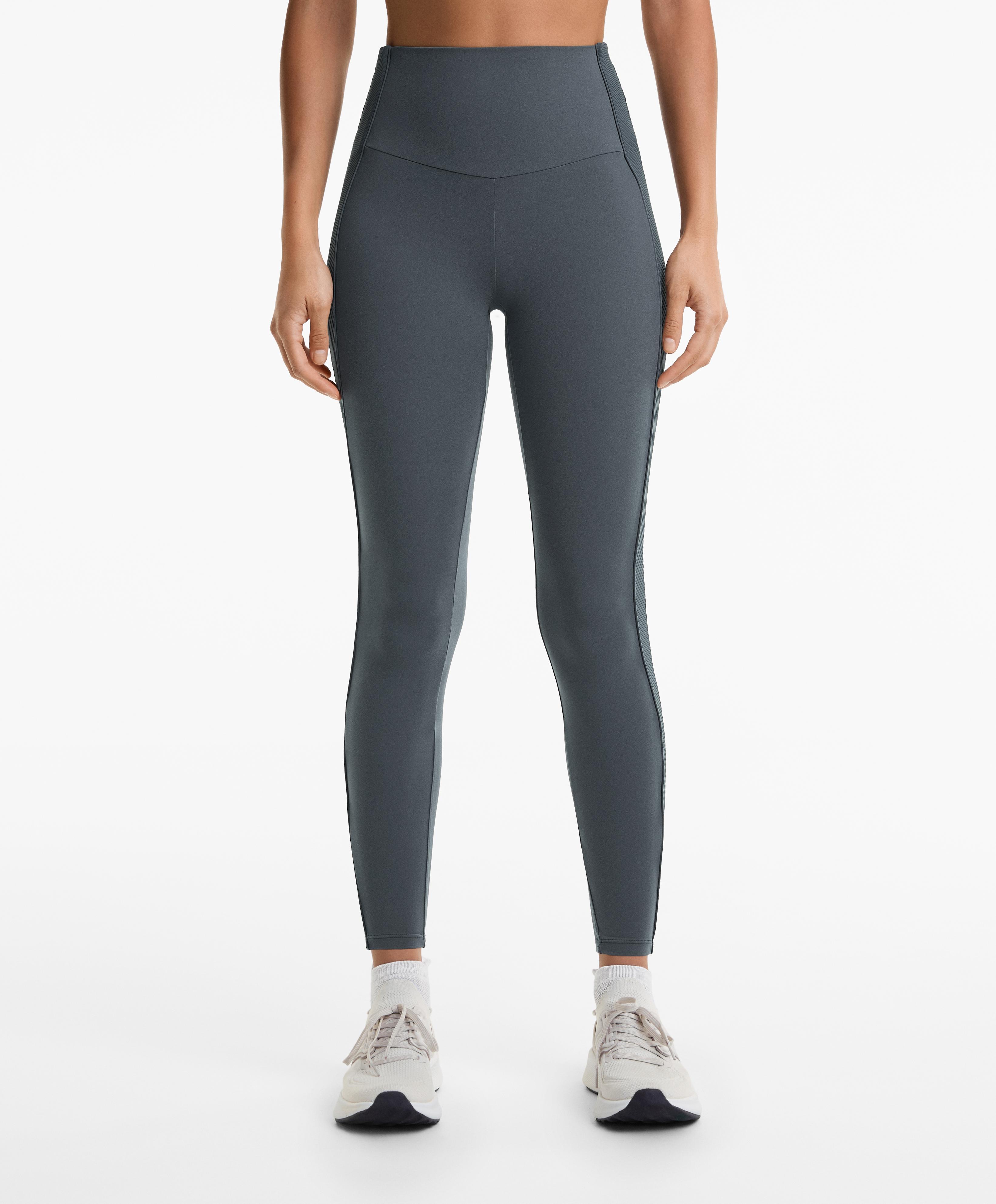 Leggings tobilleros high rise Comfortlux rib lateral 65 cm Leggings tobilleros high rise Comfortlux rib lateral 65 cm