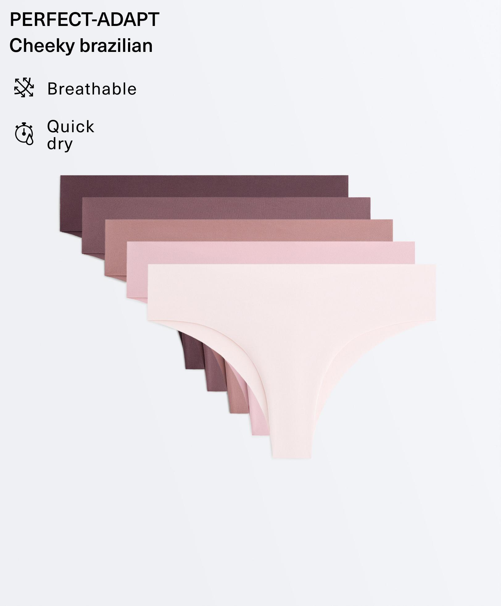 5 سراويل برازيلية غير مرئية ممزوجة بالبولي أميد