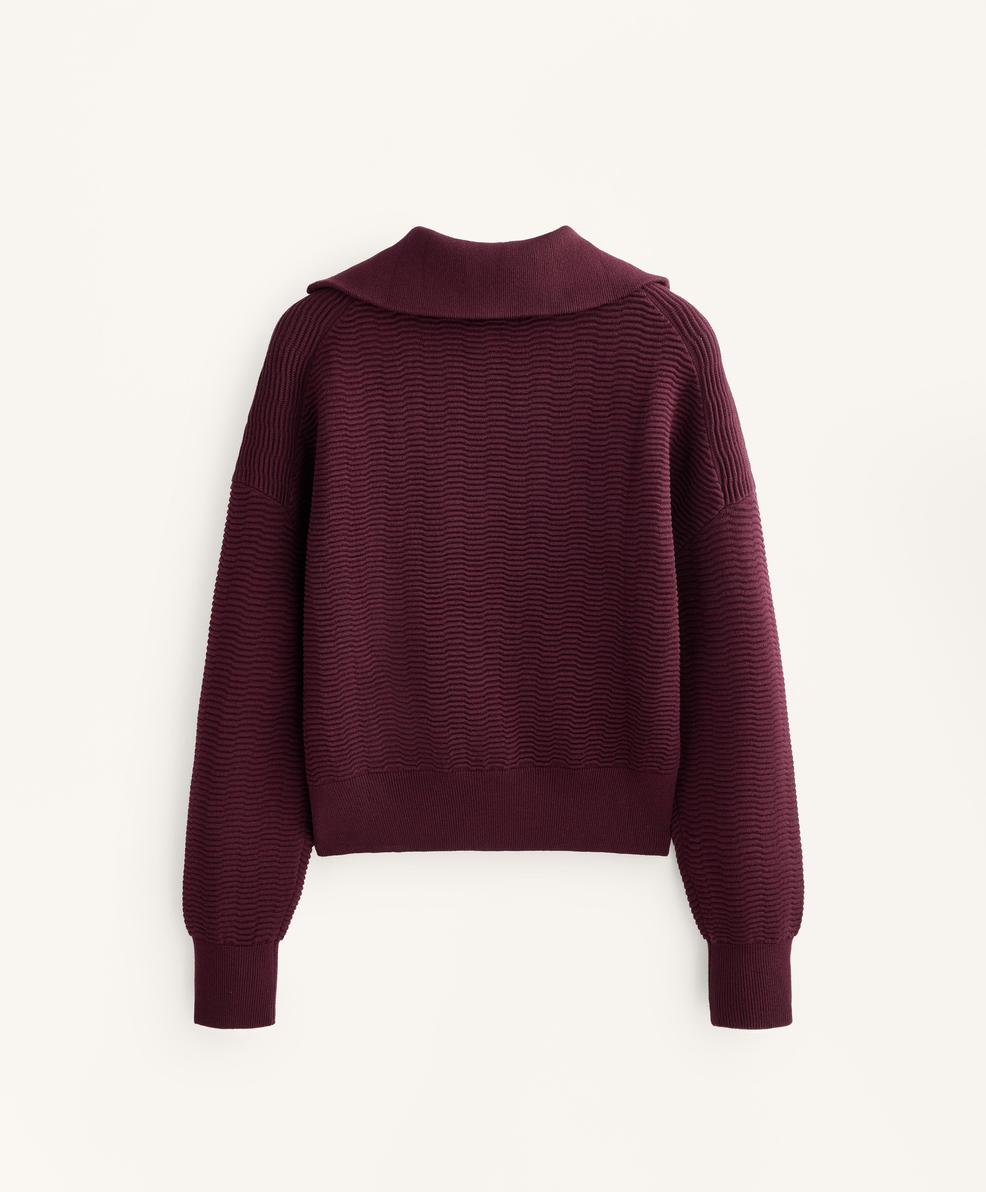 Textured Half-Zip Knit Jumper