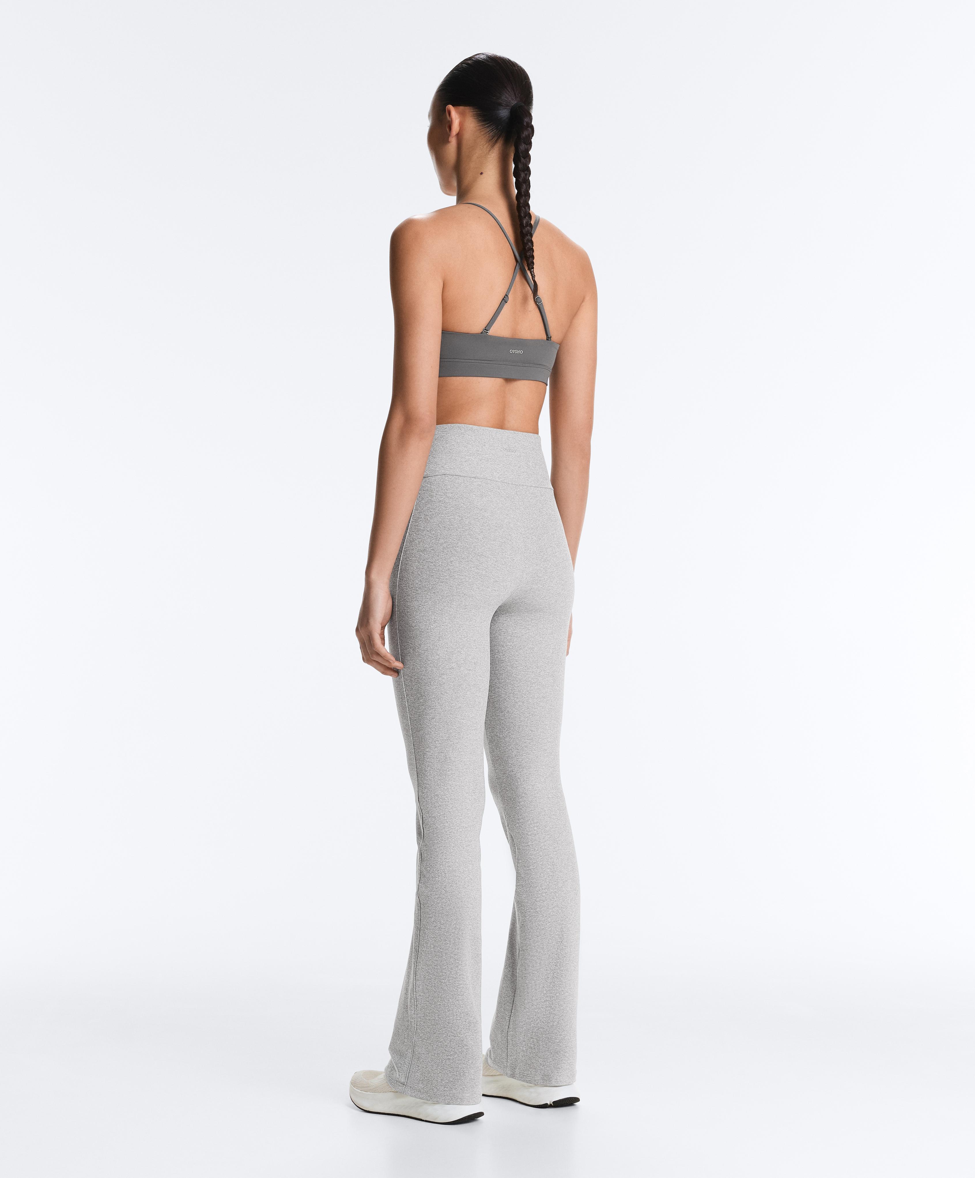 High-rise Comfortlux flare trousers — GREY MELANGE