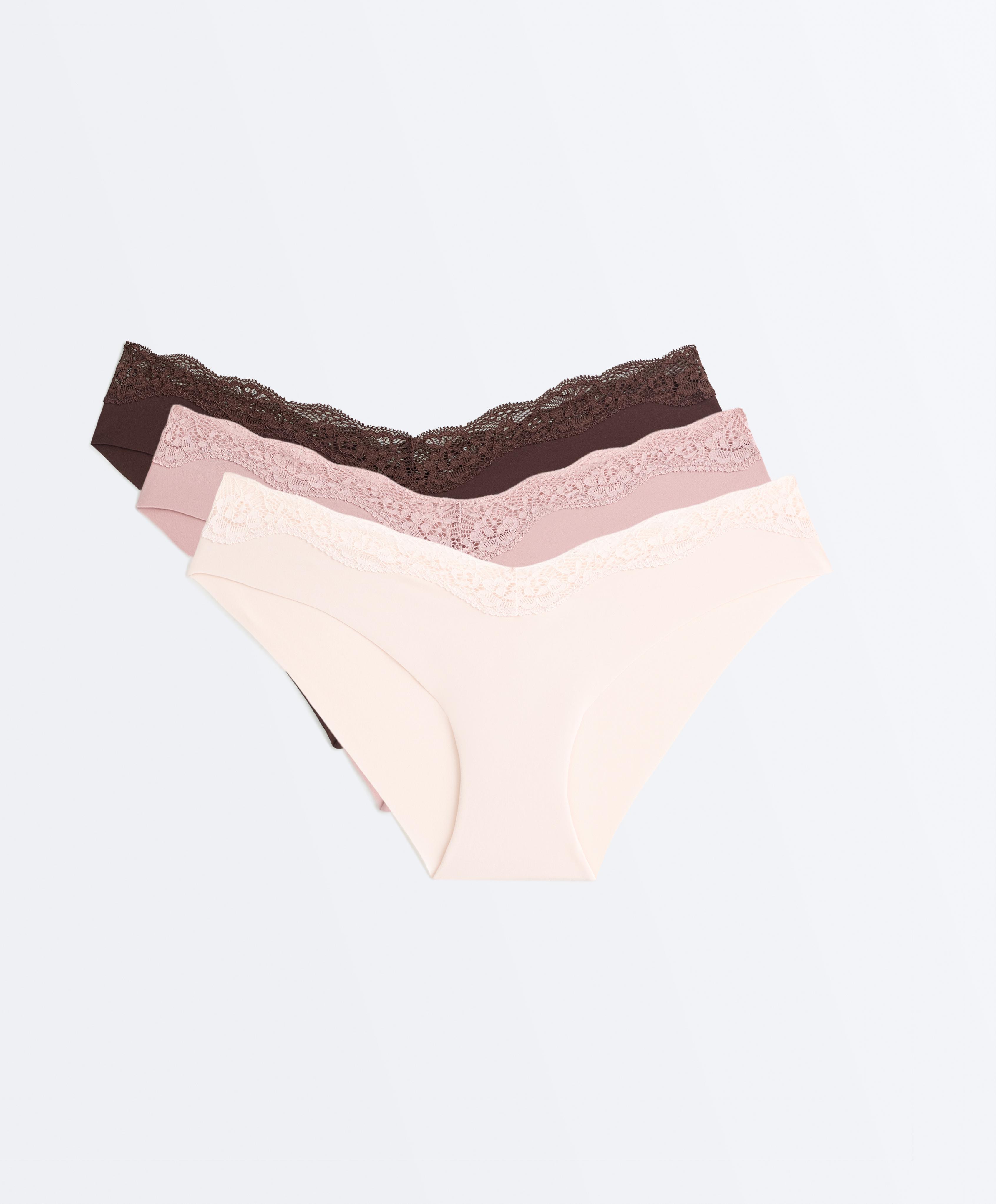 3 laser-cut lace and polyamide blend classic briefs 3 laser-cut lace and polyamide blend classic briefs