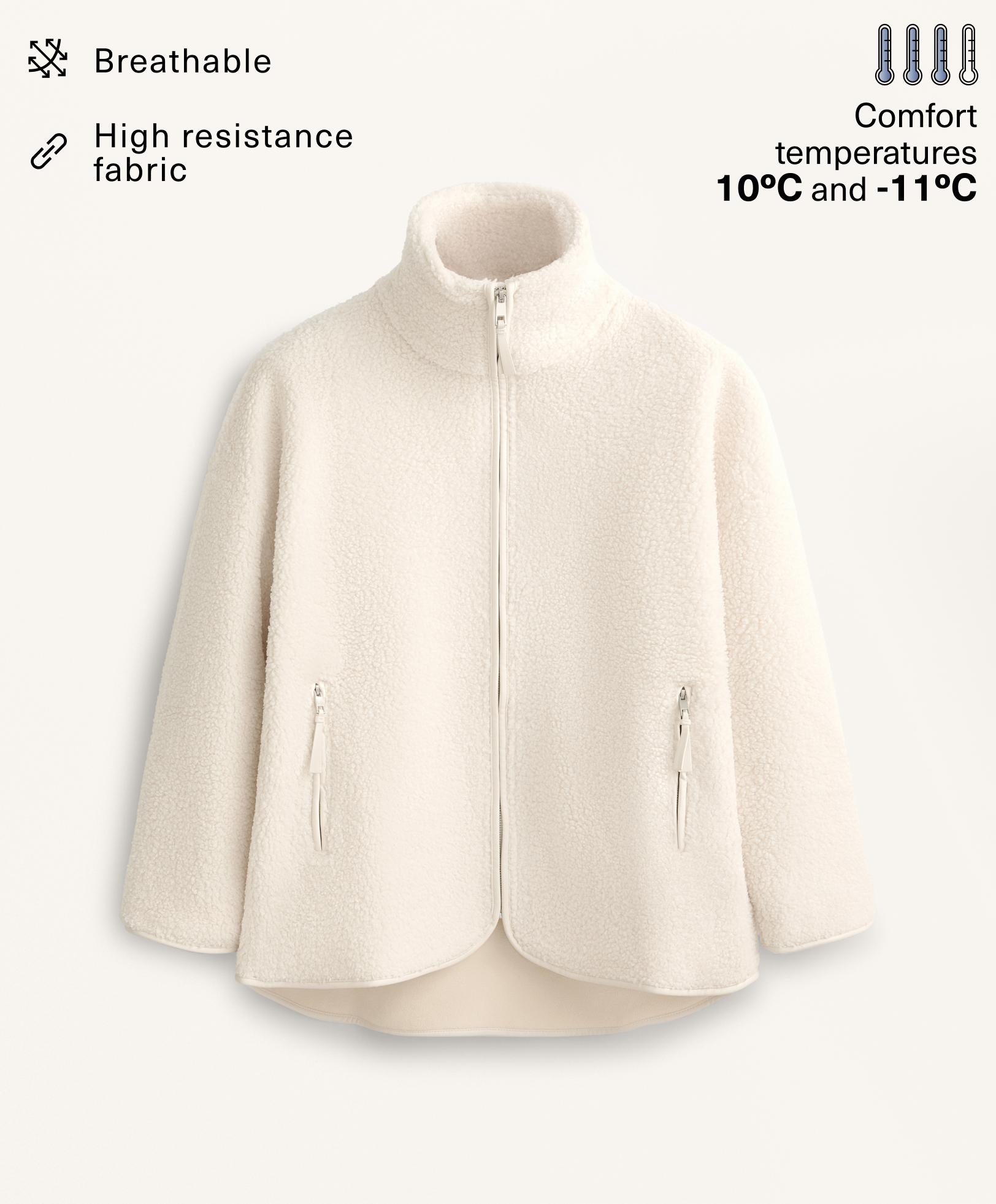 Faux-shearling oversize jacket
