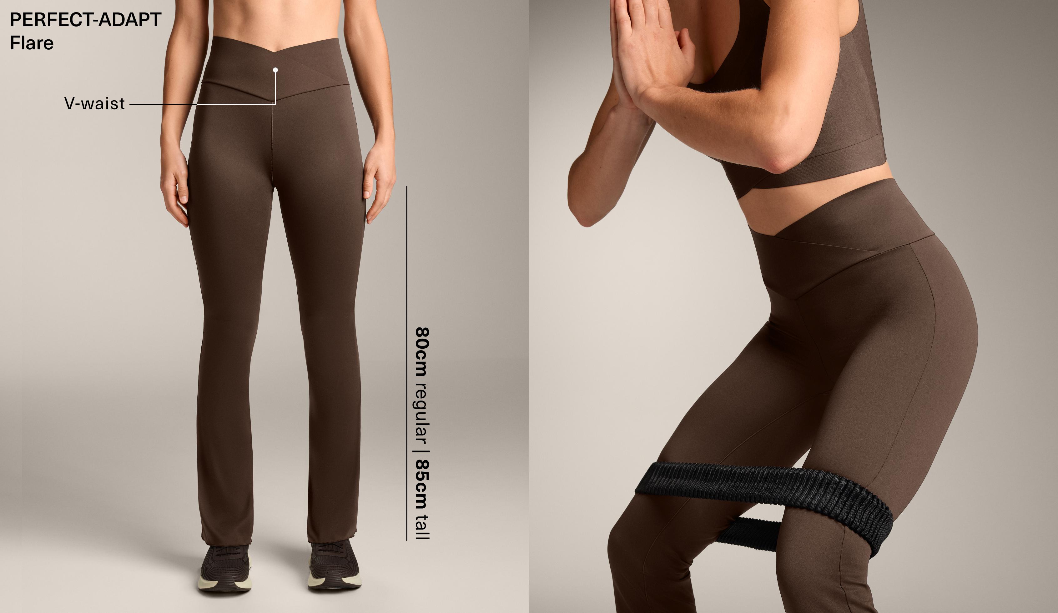 Perfect-adapt crossover V-waist flare trousers