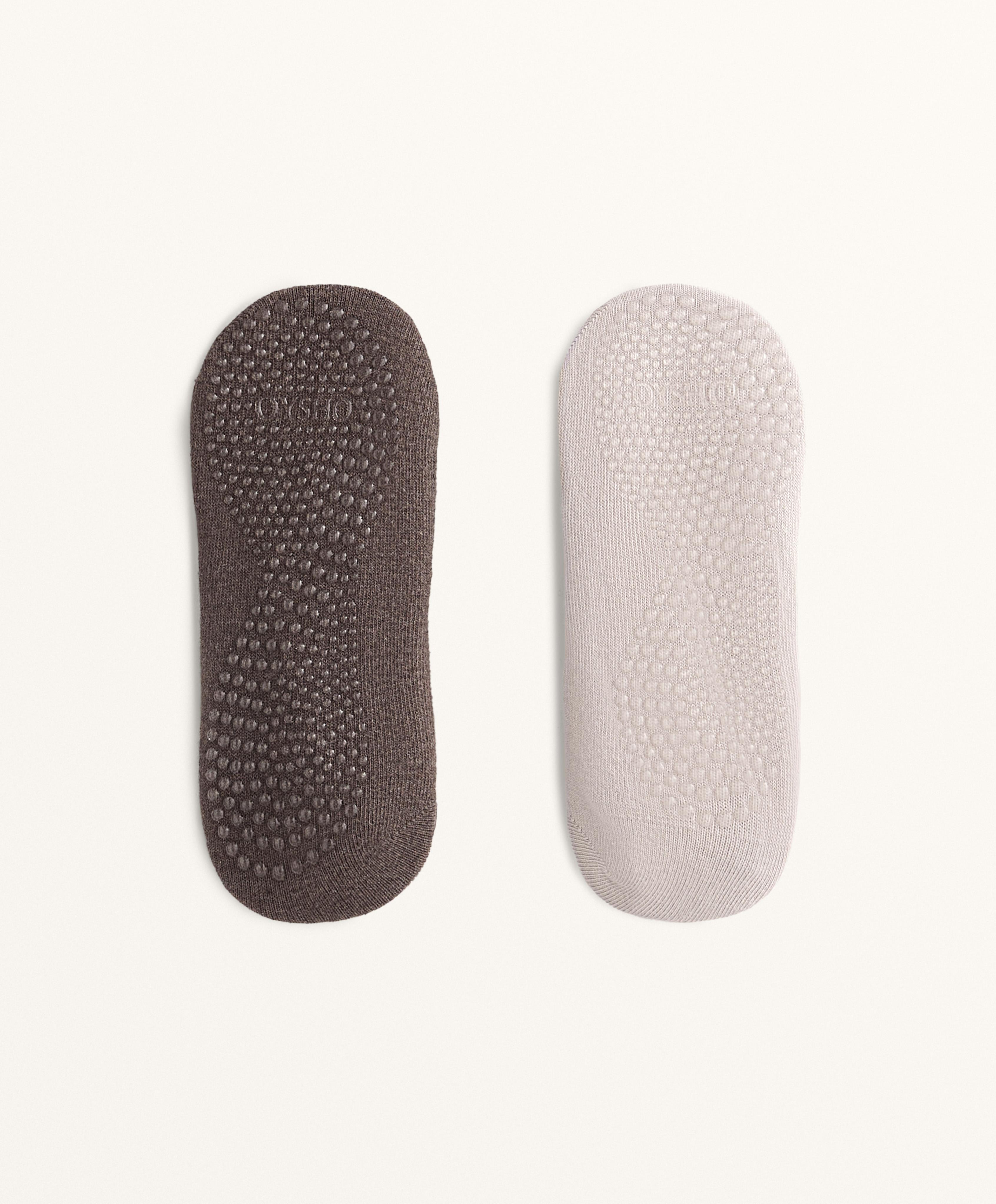 2 pares de calcetines yoga y pilates mezcla algodón cintas cruzadas 2 pares de calcetines yoga y pilates mezcla algodón cintas cruzadas