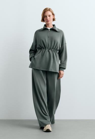 Long high-neck sweatshirt with modal — OCEAN 6