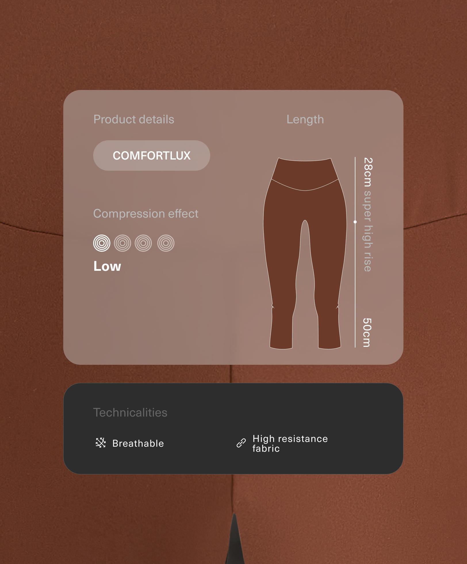 ليغينغ كابري بخصر عالٍ جداً Comfortlux 50 سم