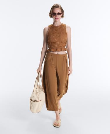 Light Touch high-rise long Barrel trousers — TOFFEE 6