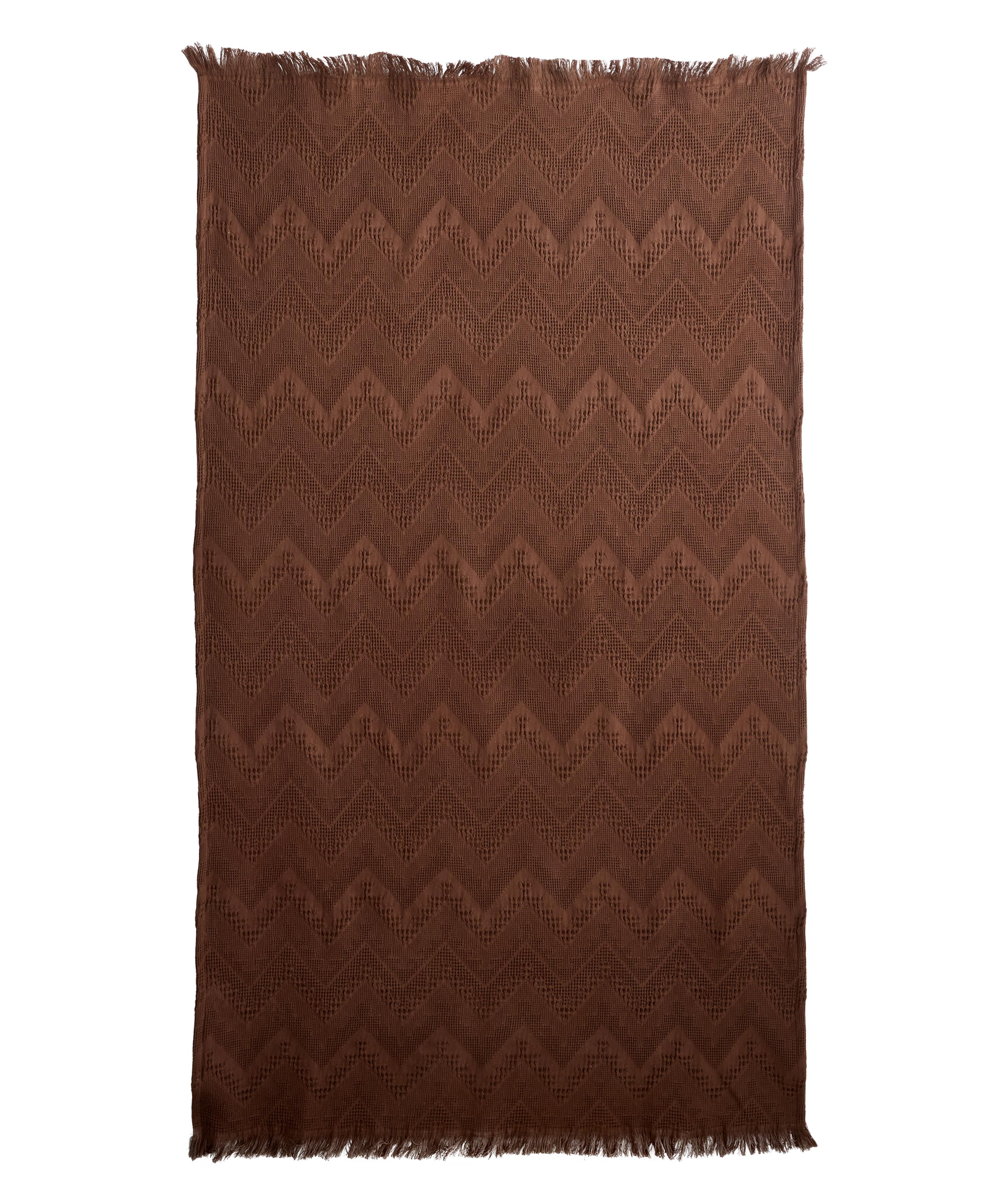 100% cotton chevron towel — Dark chocolate