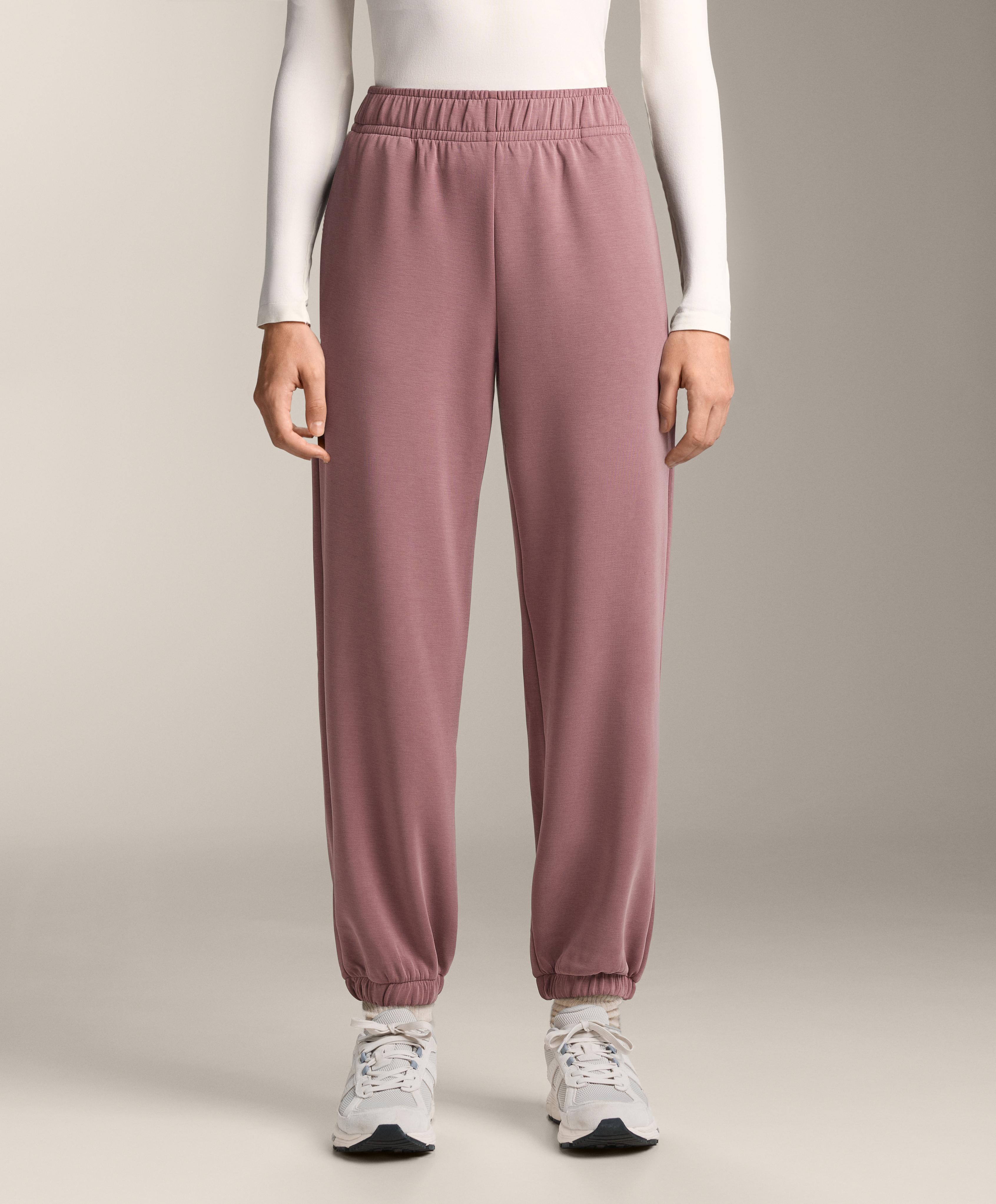 Brushed modal joggers — PINK-MAUVE
