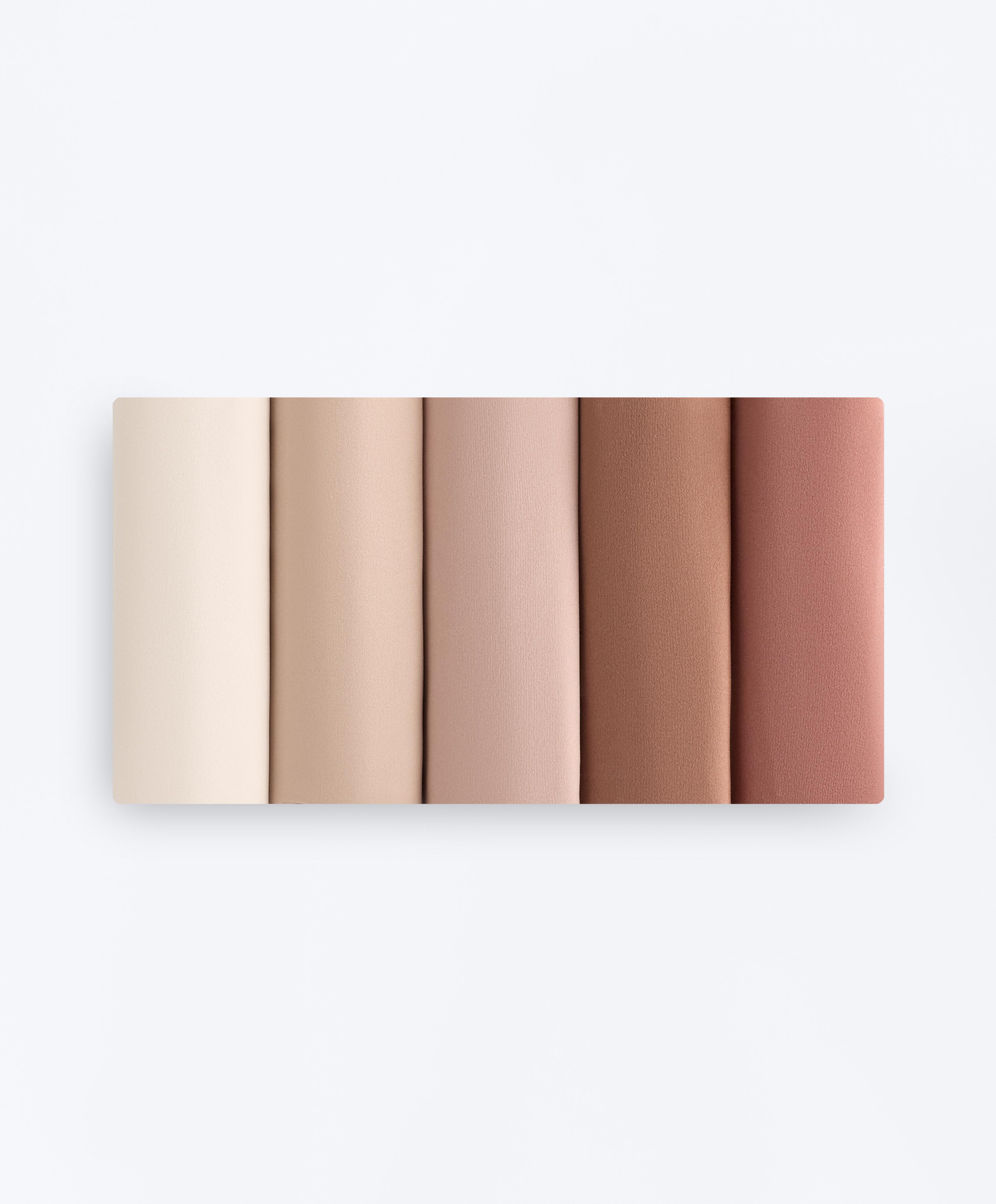 5 invisible polyamide blend Brazilian briefs — BEIGE