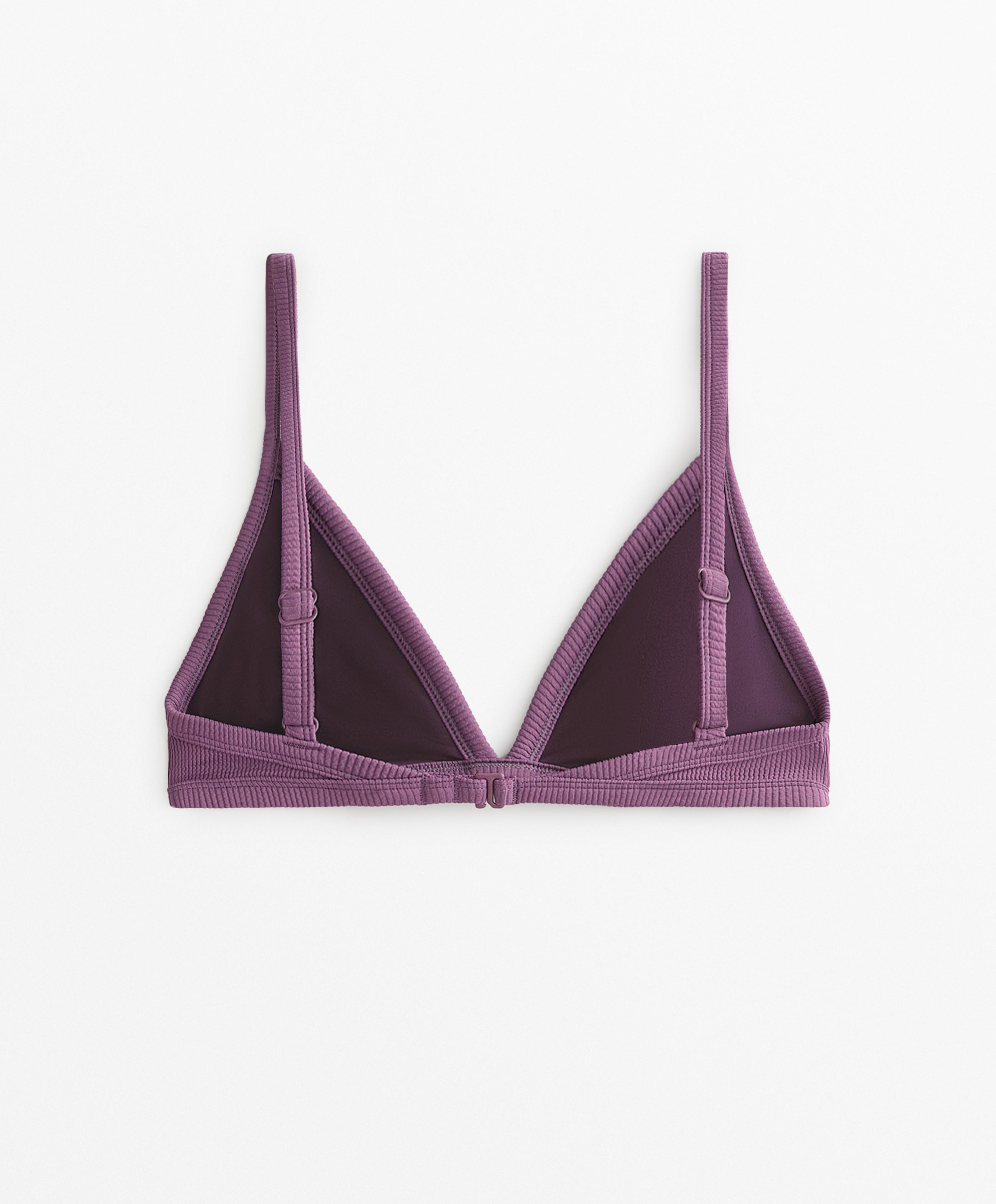 Haut de bikini triangle rib