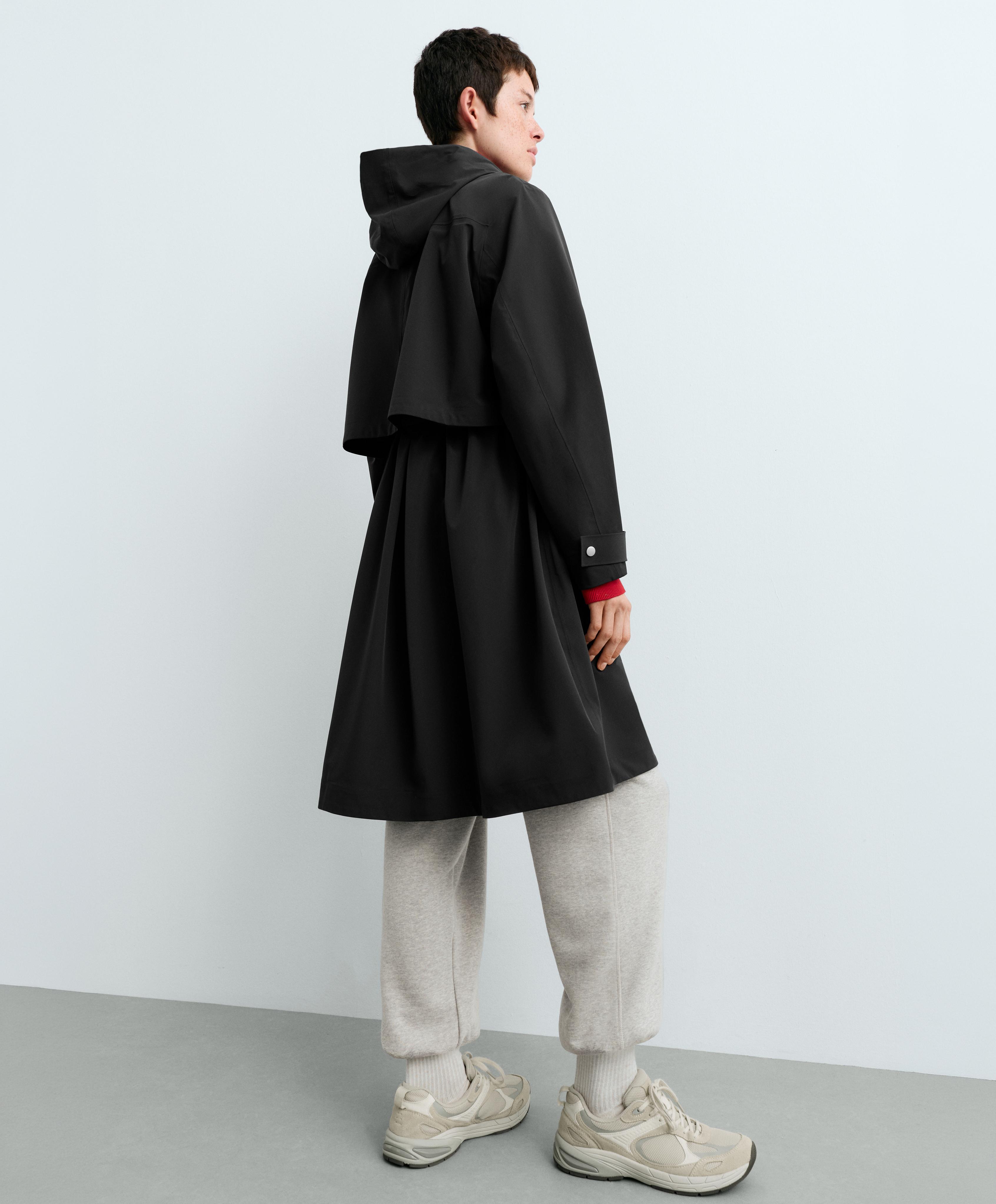 Extra lightweight long 10k waterproof jacket — BLACK