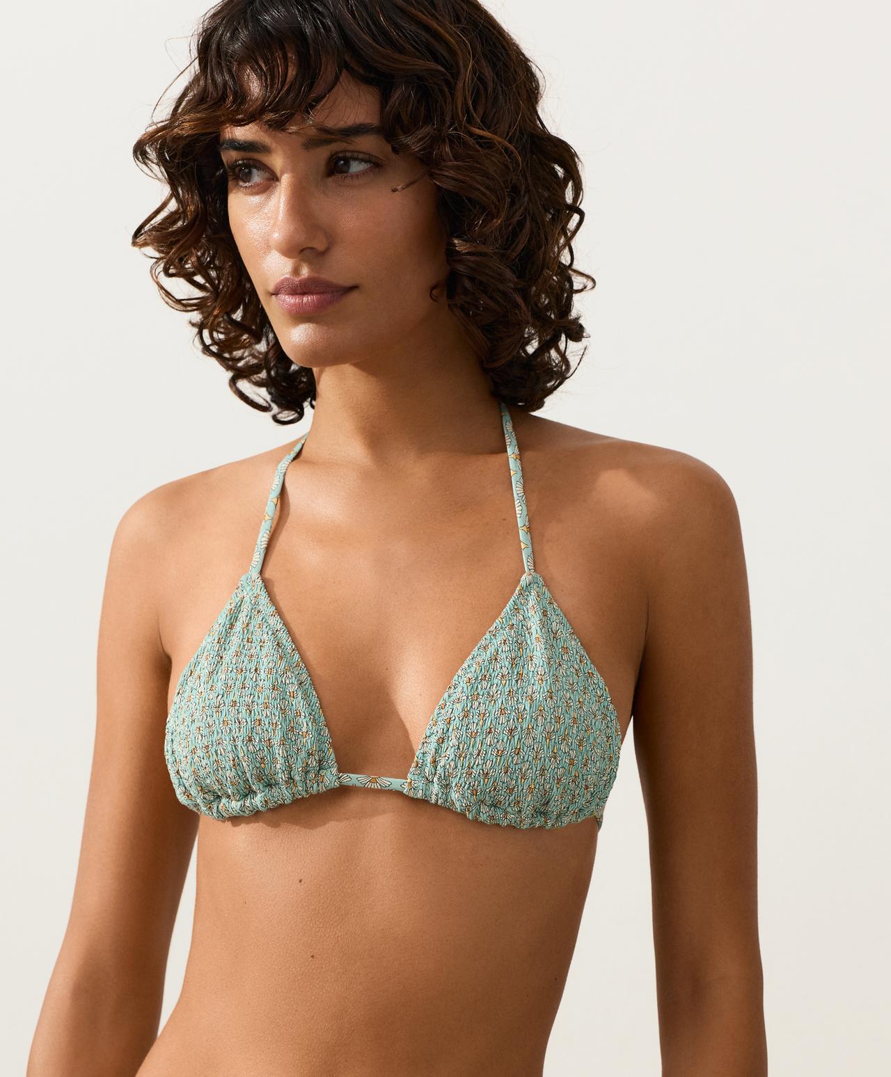 Smock triangle bikini — AQUA GREEN
