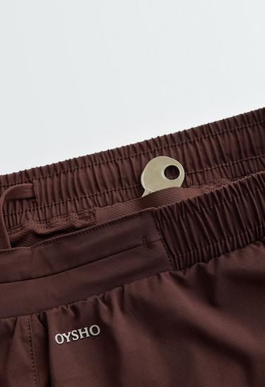 6cm low-rise technical shorts — CHOCOLATE 9
