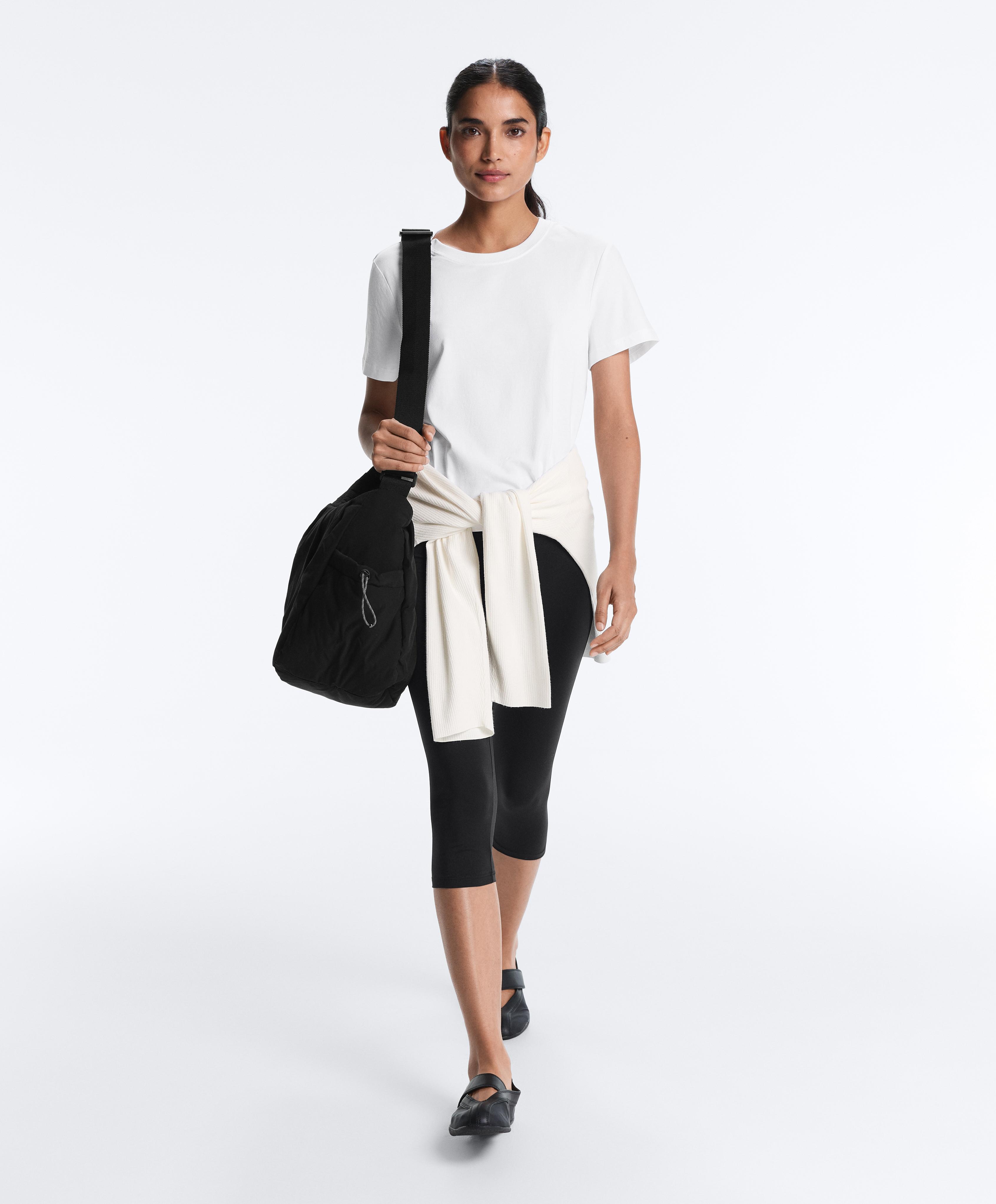 Regular fit cotton blend short sleeve T-shirt