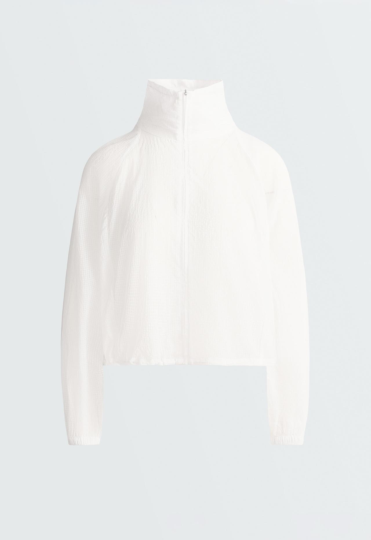 Check track jacket — WHITE