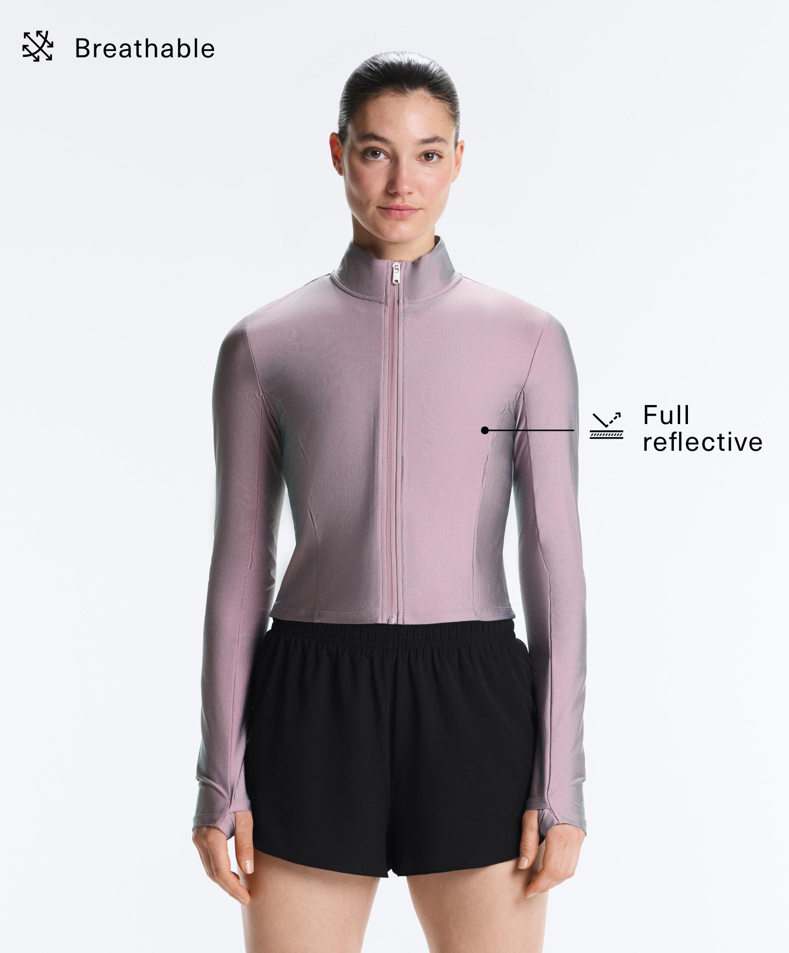 Iridescent technical jacket