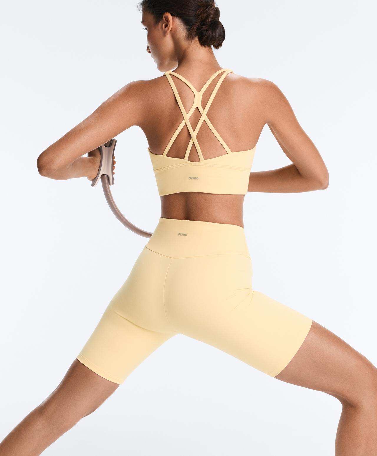 Leggings biker high rise comfortlux 20 cm — PALE YELLOW