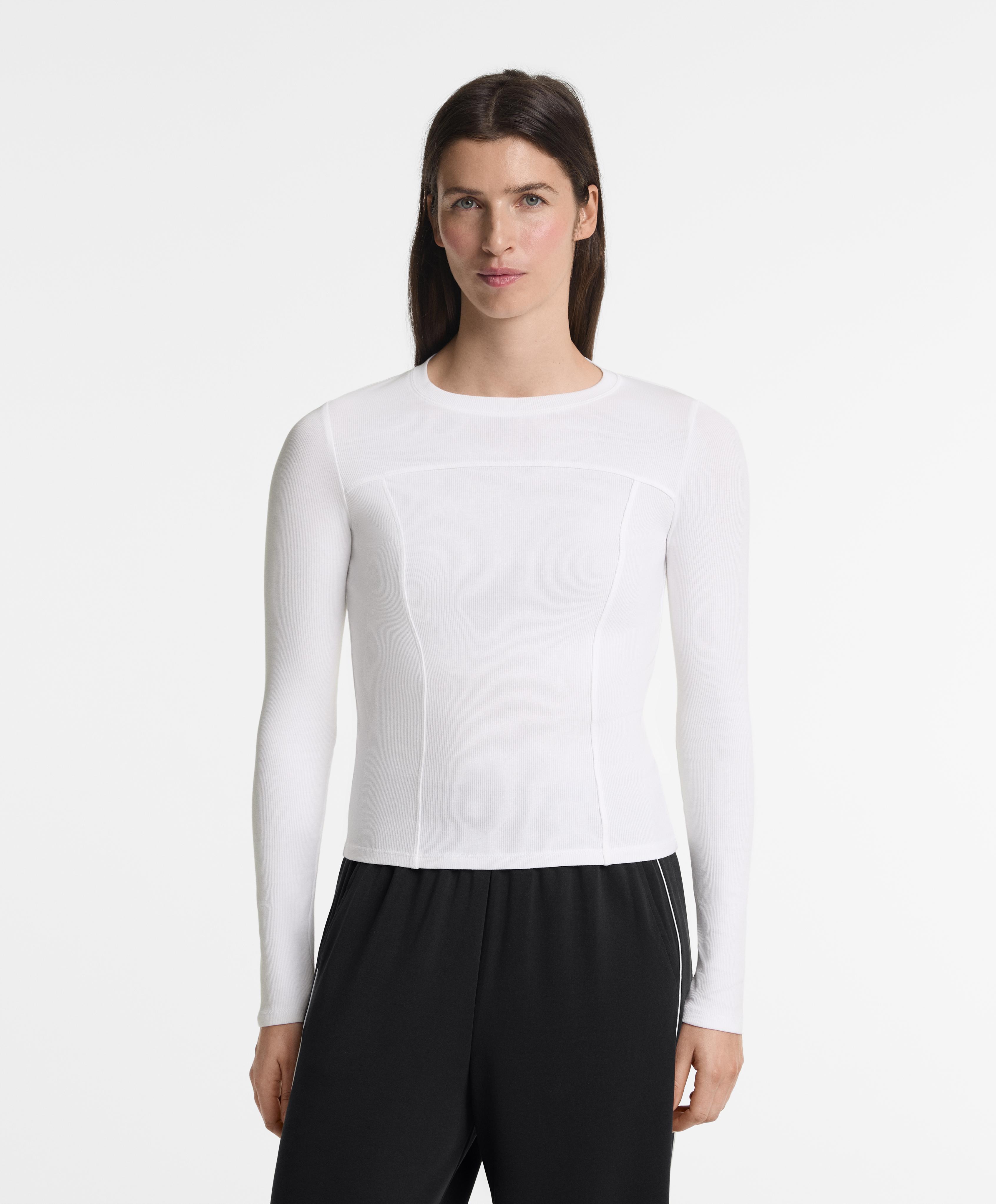 Ribbed long sleeve T-shirt - Sale Ribbed long sleeve T-shirt - Sale
