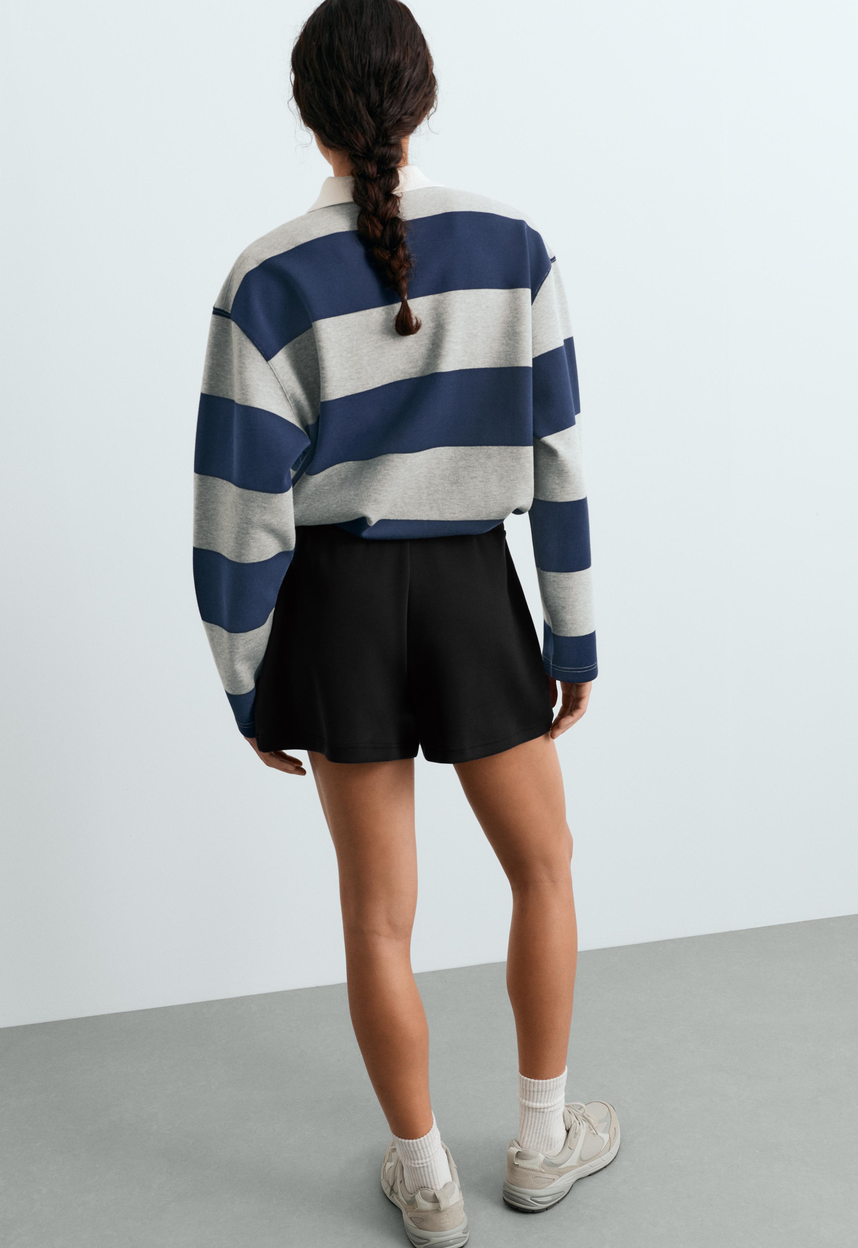 Soft-touch modal shorts — BLACK