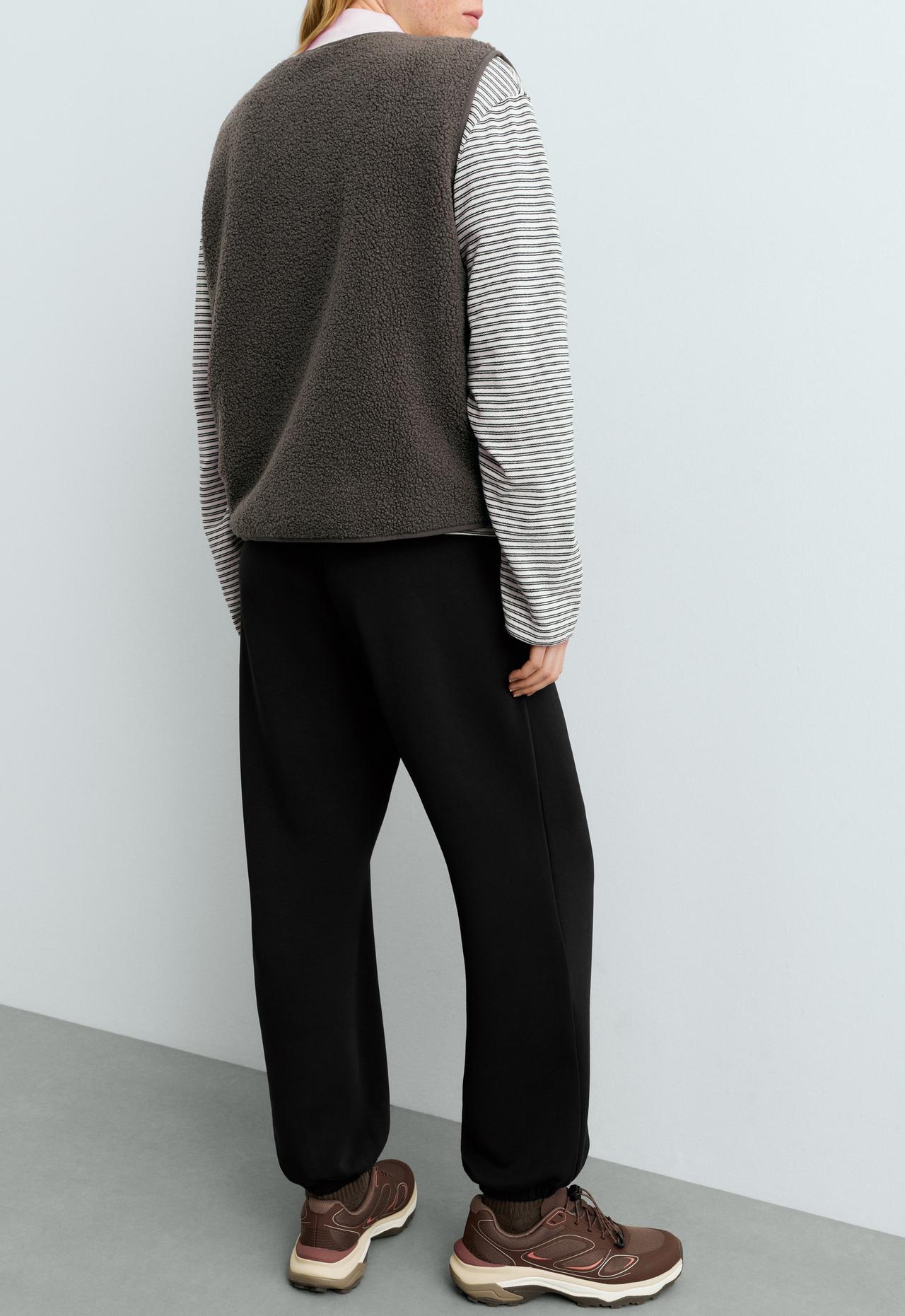 Soft-touch modal joggers — BLACK