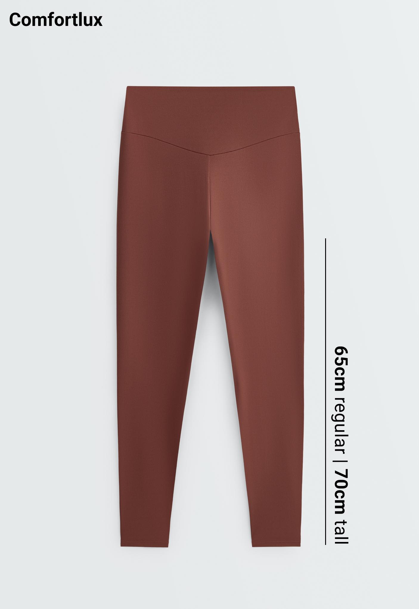 Comfortlux high-waisted ankle-length leggings — TERRACOTTA