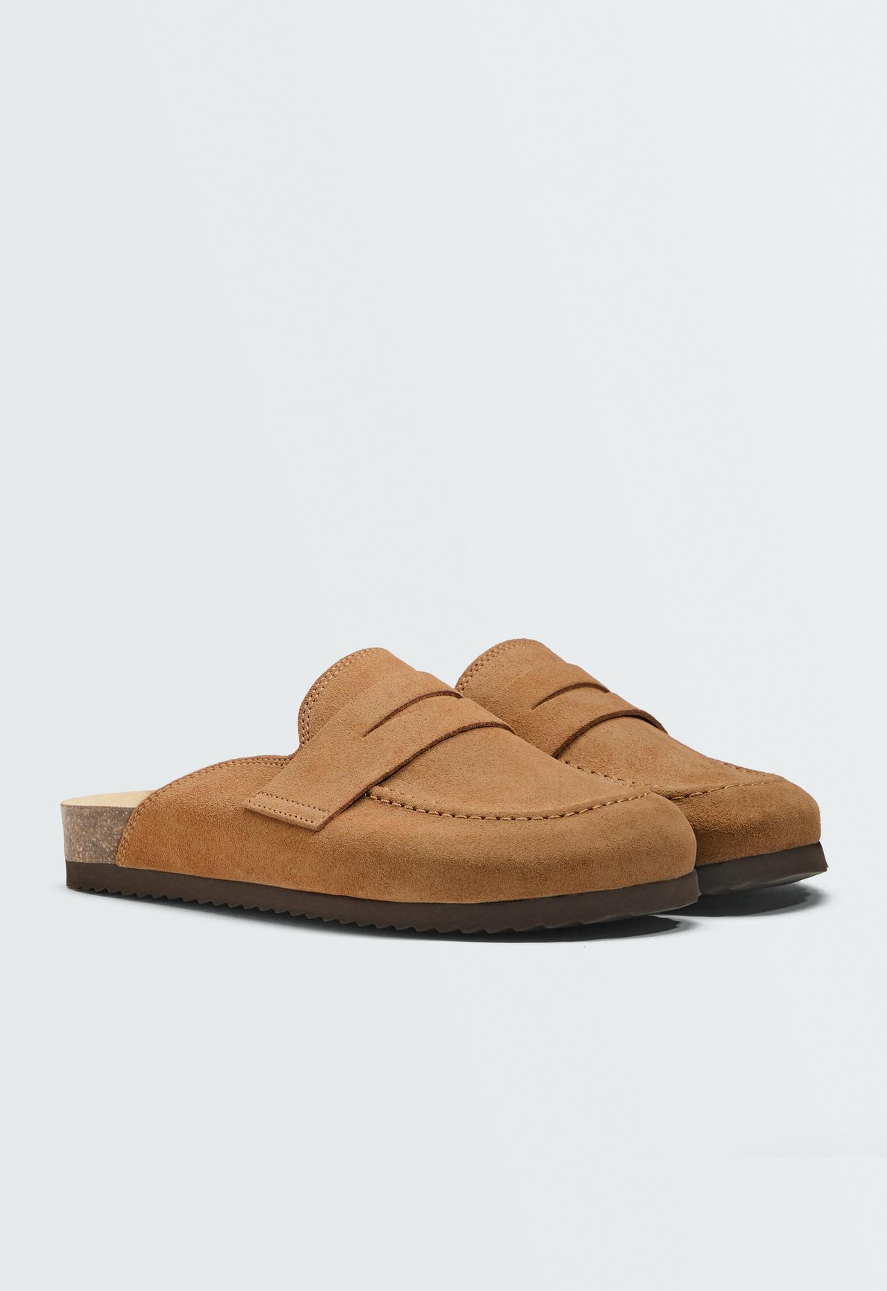 Suede clog — TOASTED BROWN
