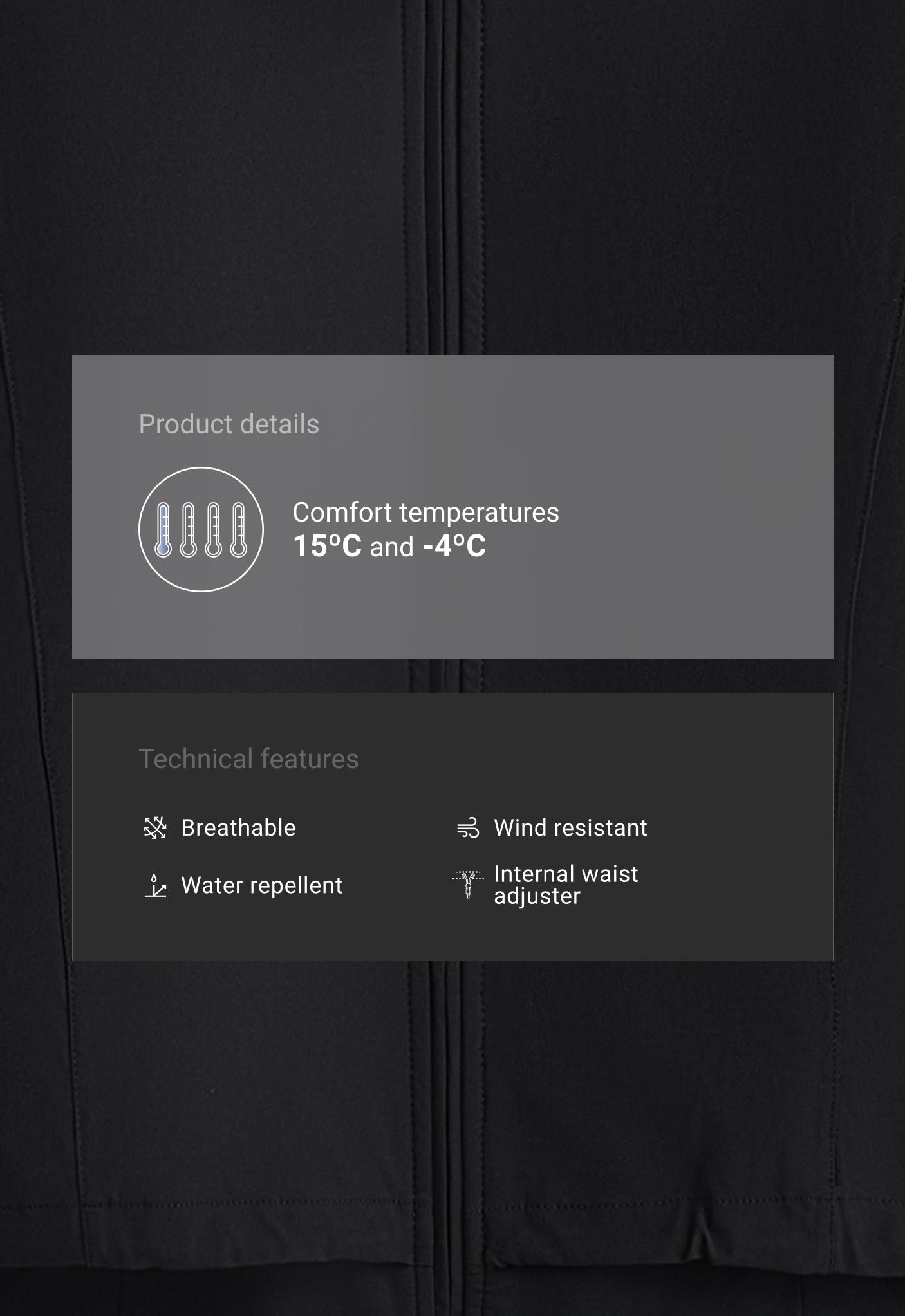 Double stretch technical jacket — BLACK